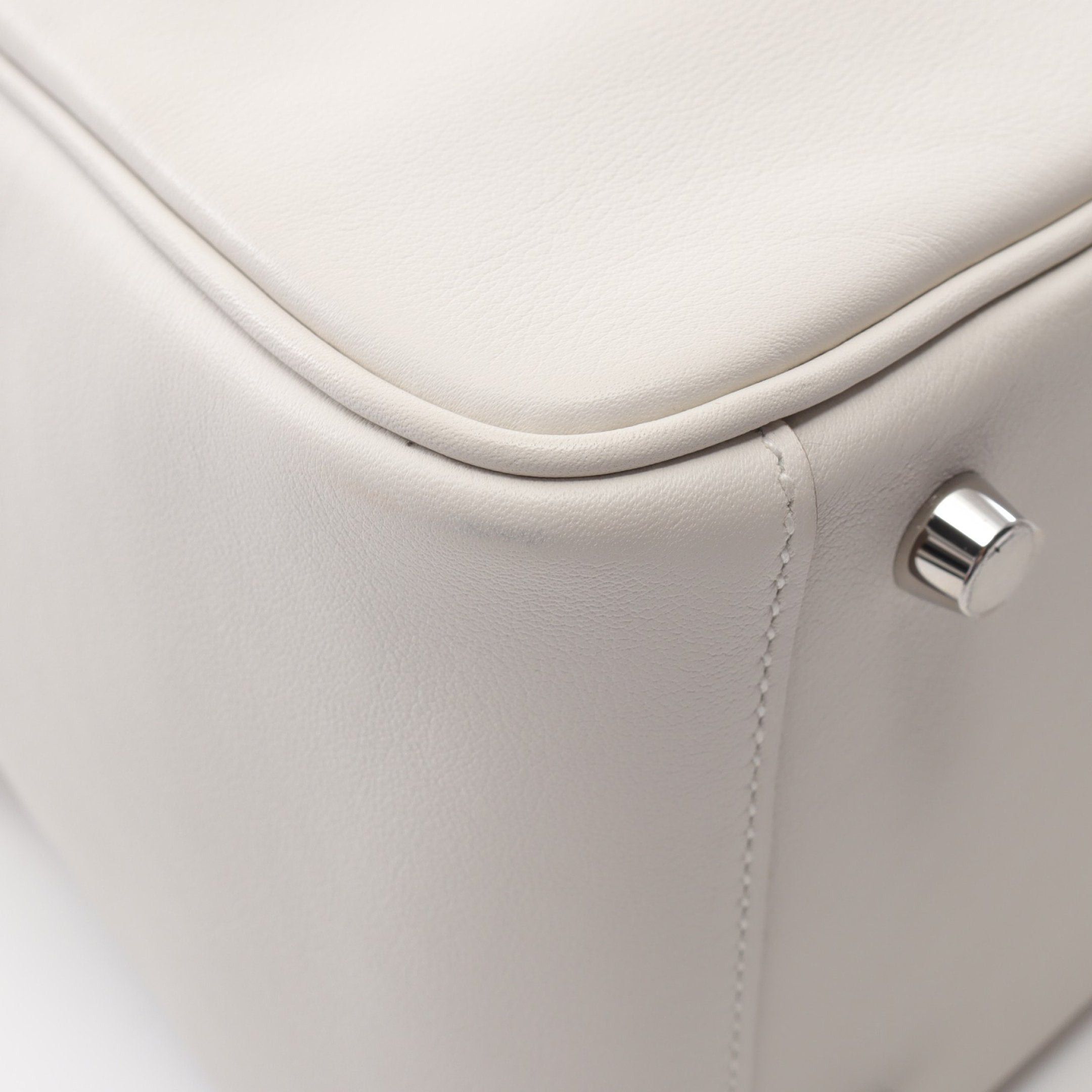 Hermes Hermes Lindy 26 Verso Gris Perle Grimeyer Shoulder Bag Veau Swift Off White Silver Hardware B Stamp Size ONE SIZE - 7 Thumbnail