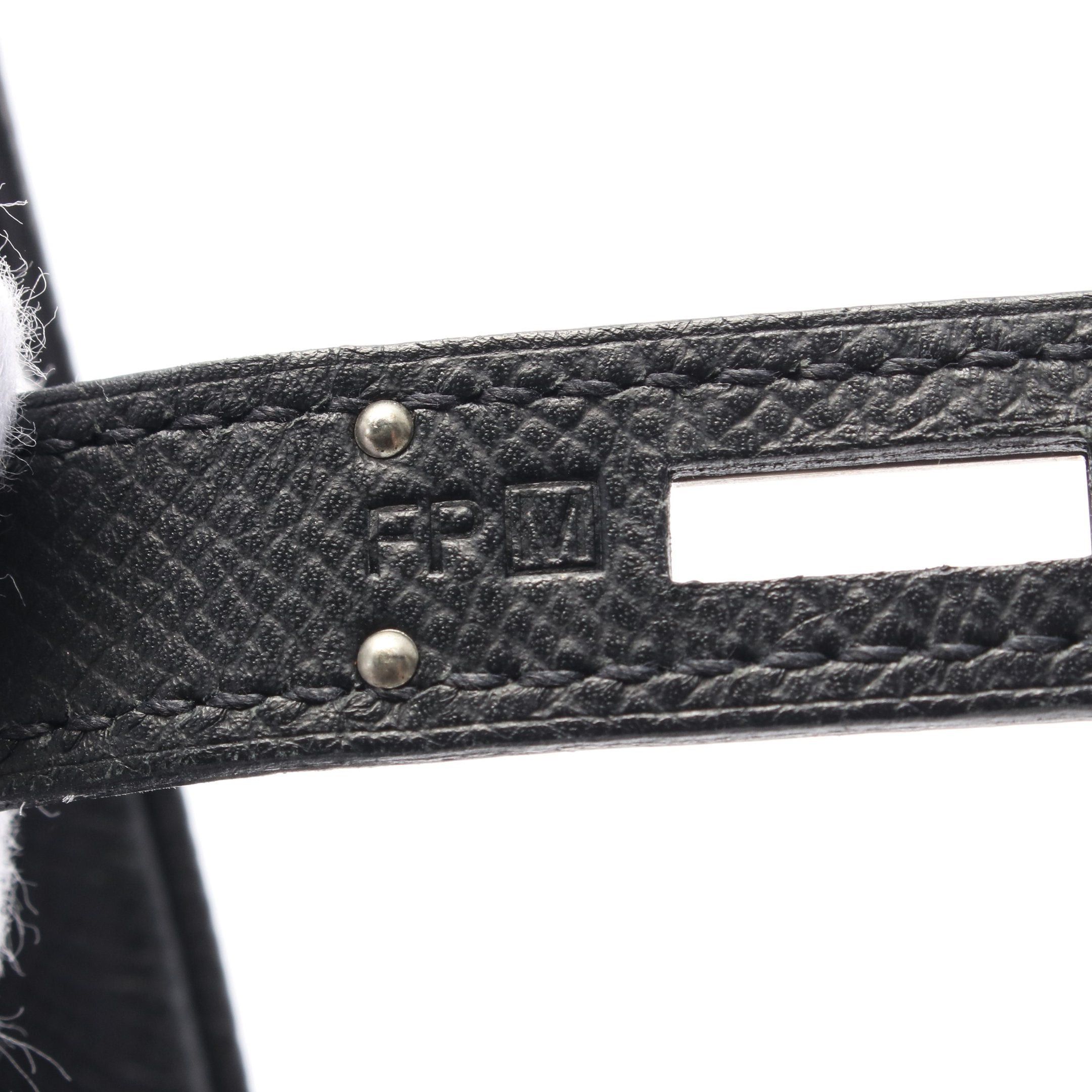 Hermes Hermes Birkin 30 Handbag Veau Epsom Black Silver Hardware □M Stamp (Manufactured Around 2009) Size ONE SIZE - 5 Thumbnail