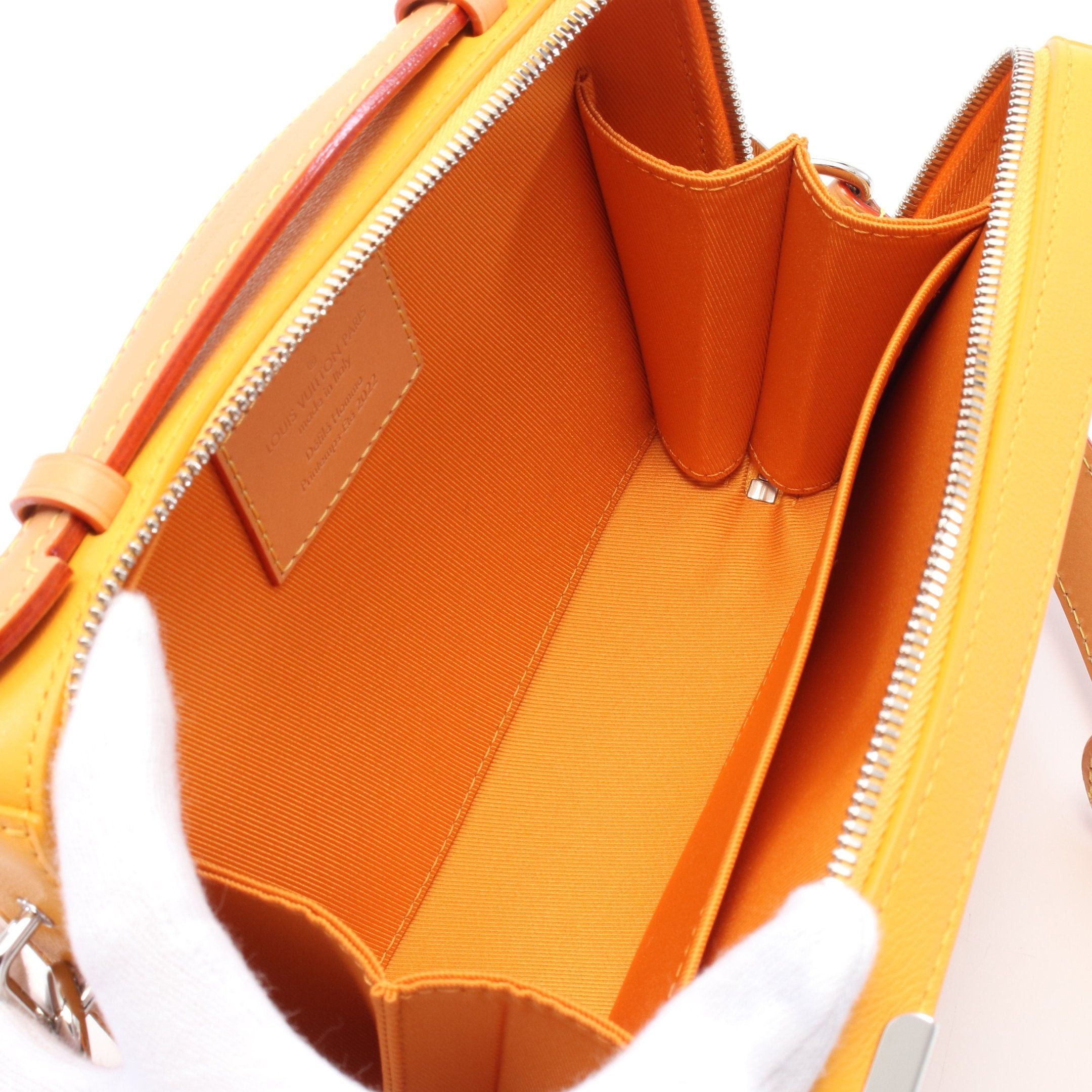 Louis Vuitton Louis Vuitton Soft Trunk Saffron Shoulder Bag Leather Orange Size ONE SIZE - 3 Thumbnail
