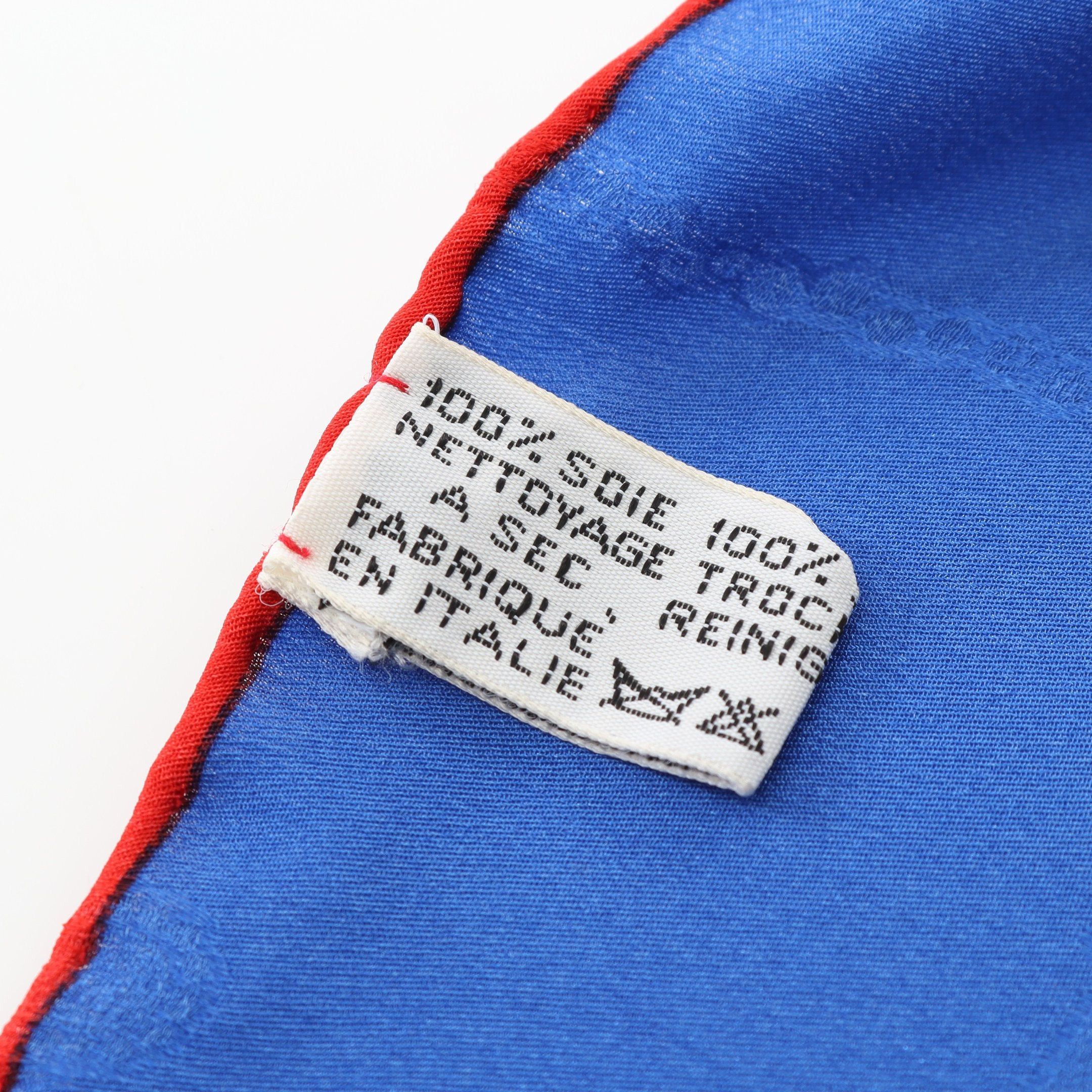 Cartier Cartier Mast De Cartier Scarf Silk Blue Red Multicolor Size ONE SIZE - 2 Thumbnail