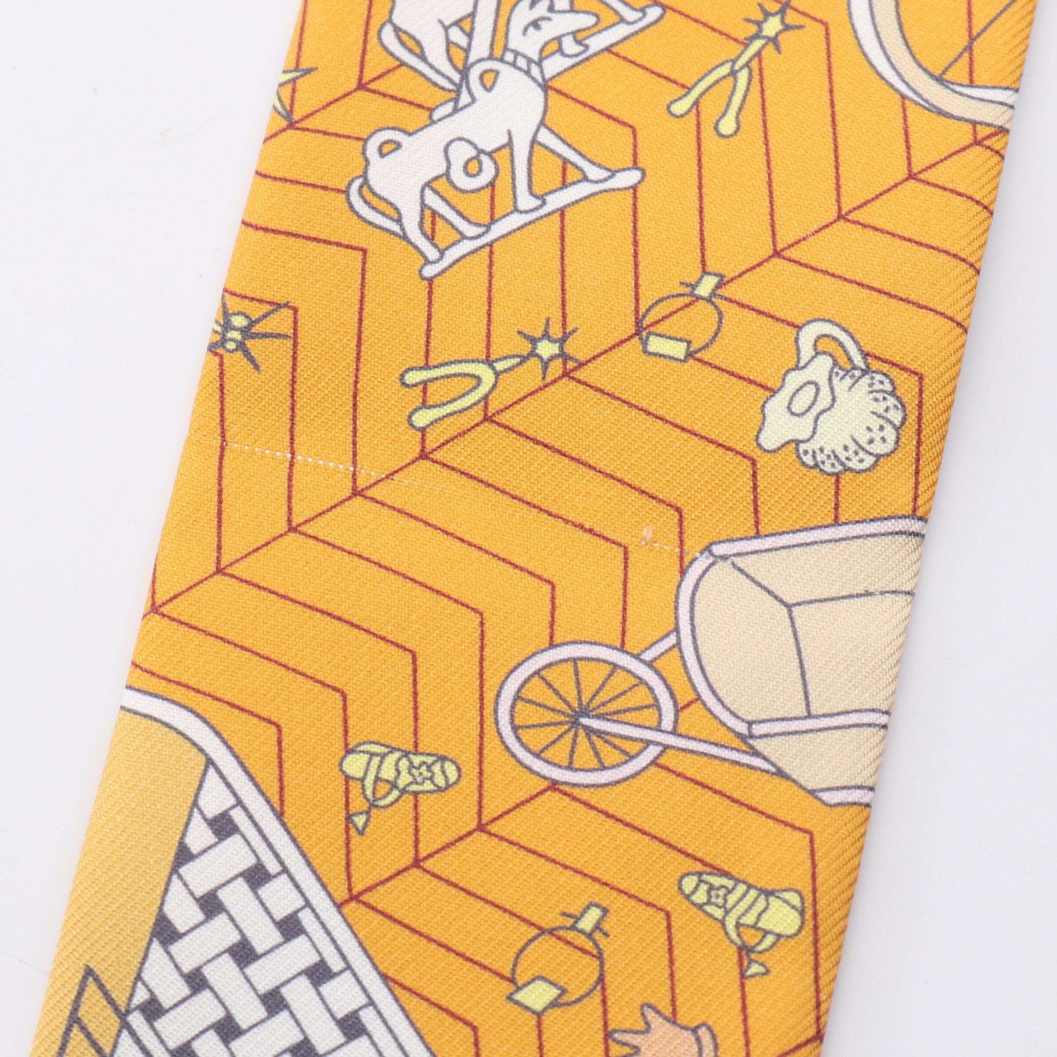 Hermes Hermes Twilly Objets De Curiosite Ribbon Scarf Silk Multicolor Size ONE SIZE - 4 Thumbnail