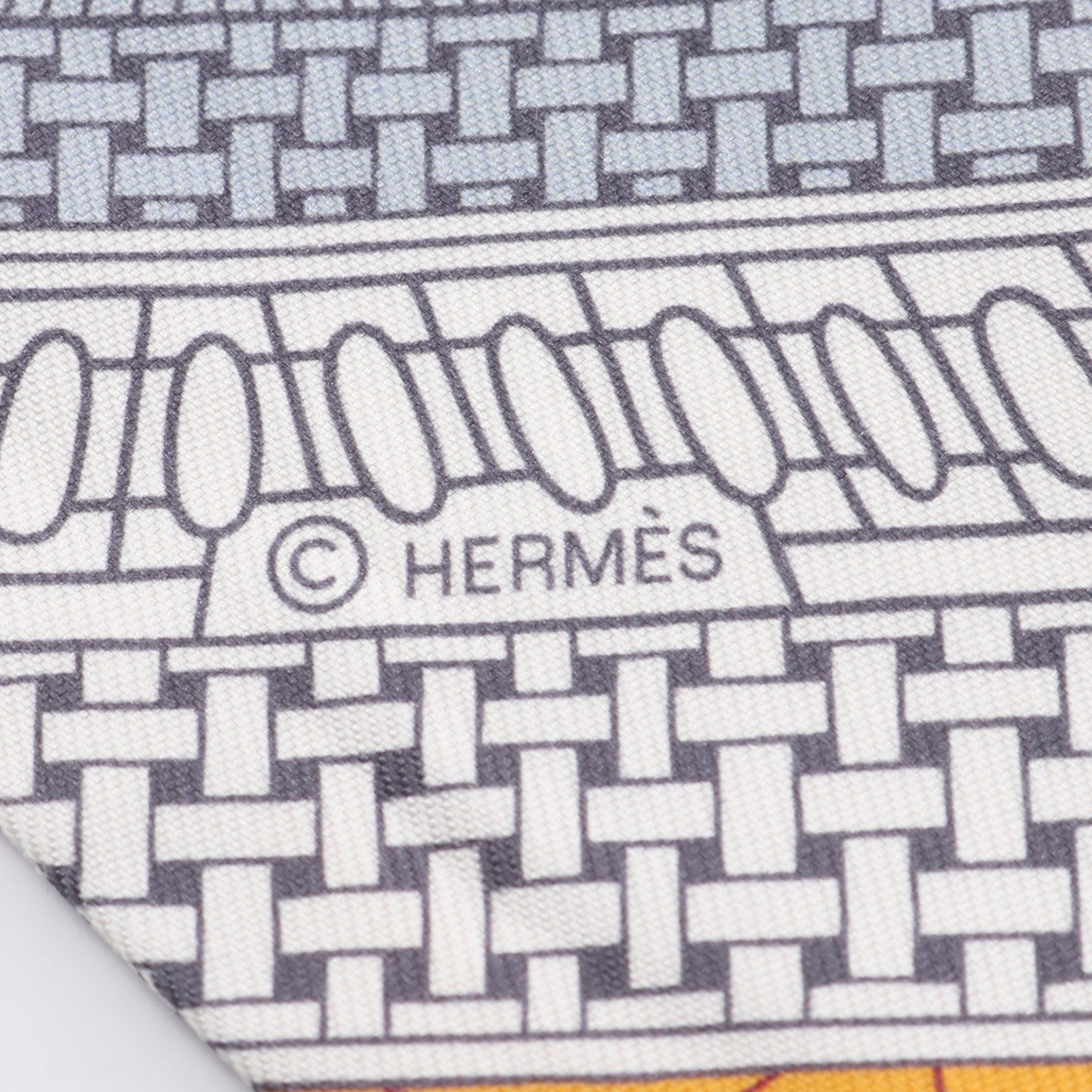 Hermes Hermes Twilly Objets De Curiosite Ribbon Scarf Silk Multicolor Size ONE SIZE - 2 Thumbnail