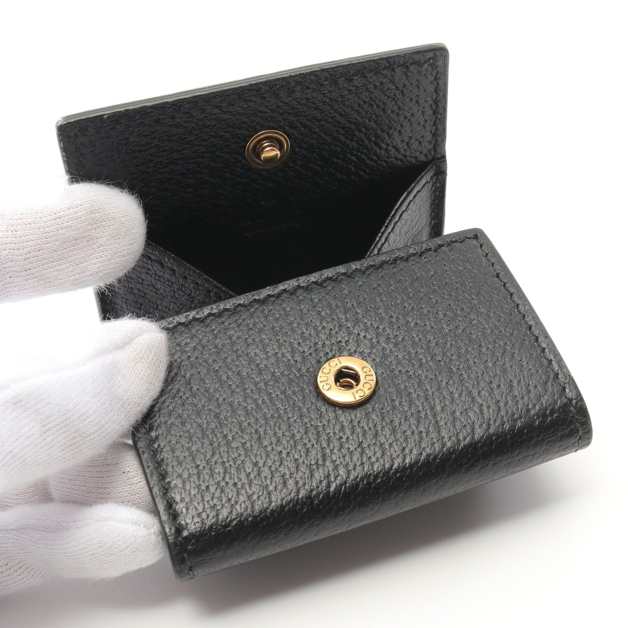 Gucci Gucci Gg Marmont Coin Purse Leather Black Size ONE SIZE - 5 Thumbnail