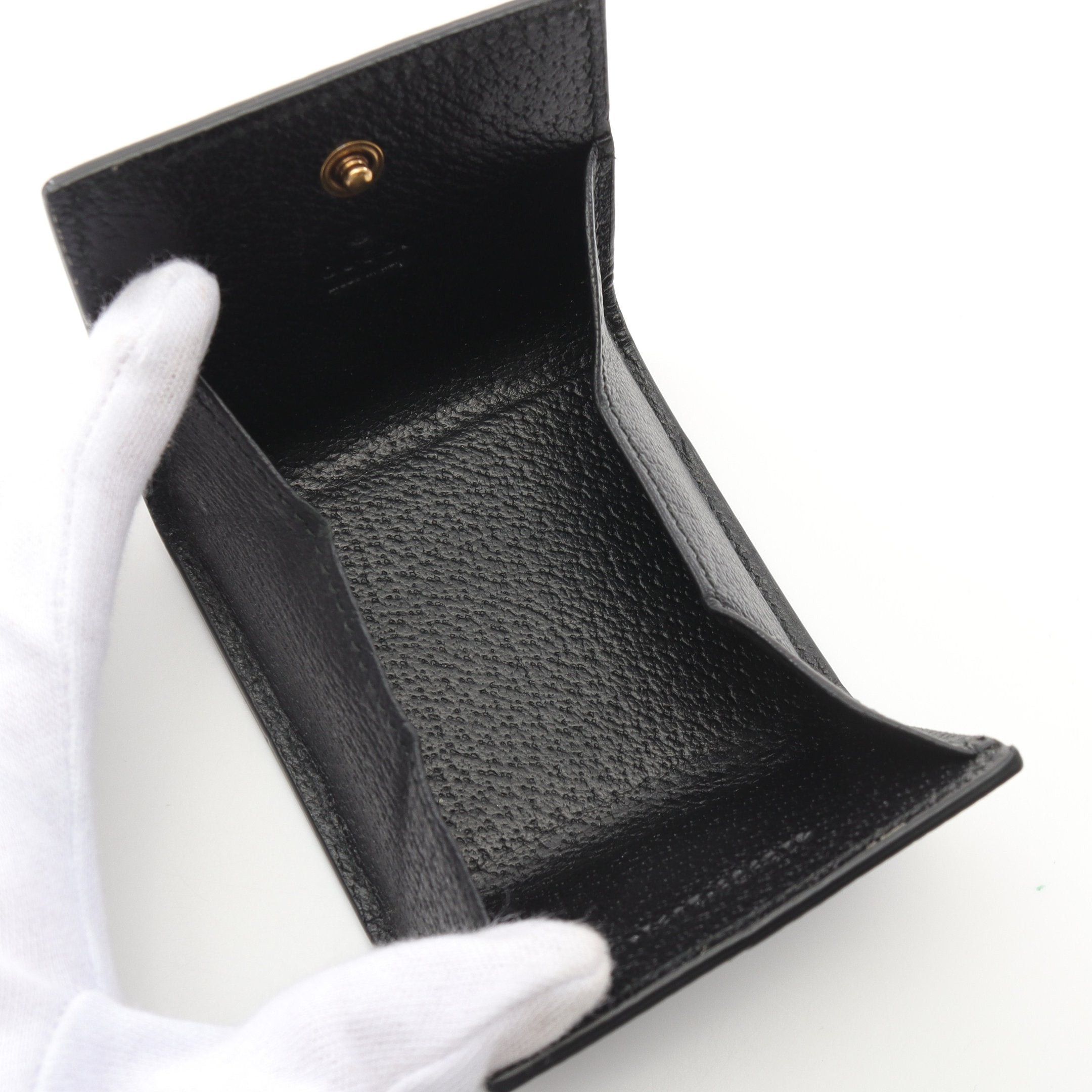 Gucci Gucci Gg Marmont Coin Purse Leather Black Size ONE SIZE - 3 Thumbnail