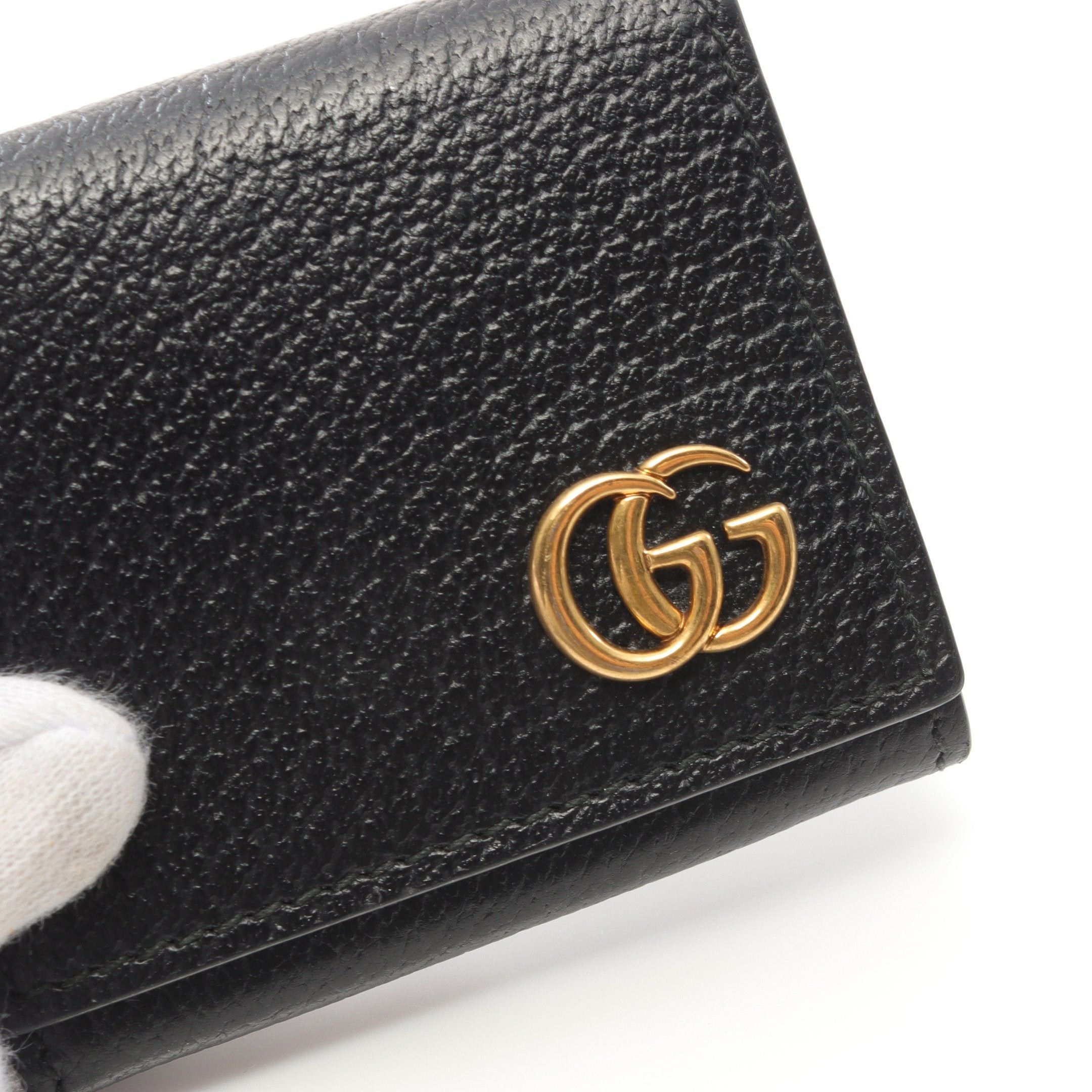Gucci Gucci Gg Marmont Coin Purse Leather Black Size ONE SIZE - 7 Thumbnail
