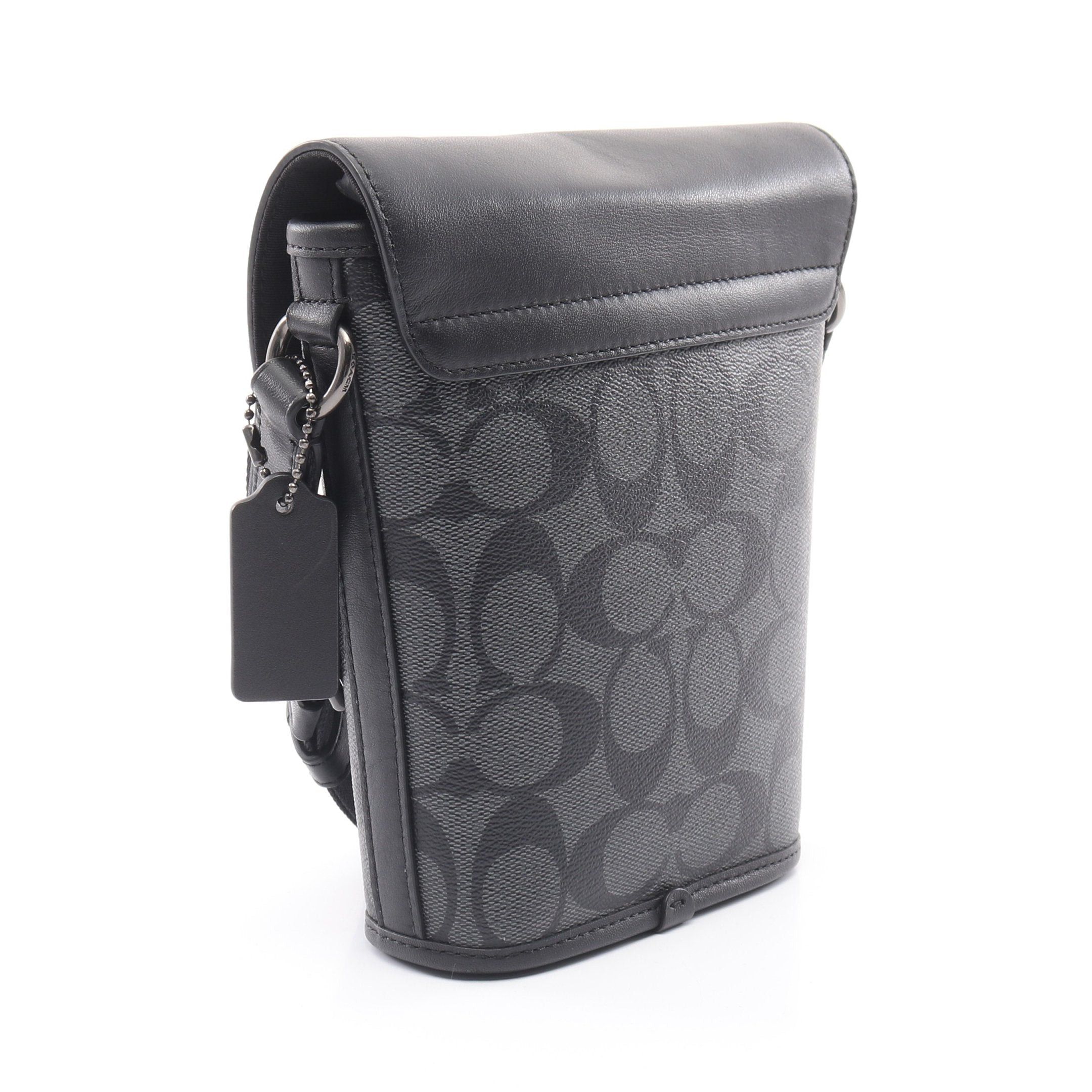 Coach Coach Signature Shoulder Bag Leather Black Size ONE SIZE - 2 Thumbnail