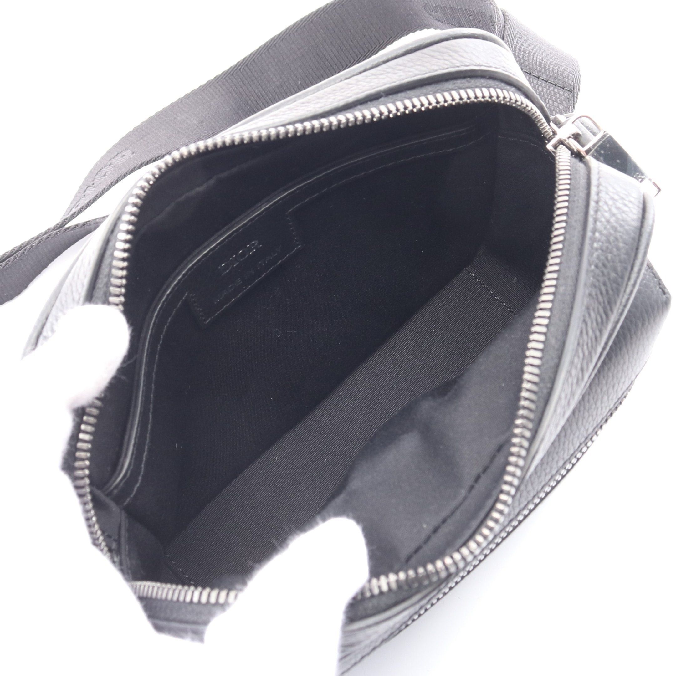 Dior Dior Rider Zip Messenger Bag Mini Oblique Jacquard Shoulder Canvas Leather Black Size ONE SIZE - 3 Thumbnail