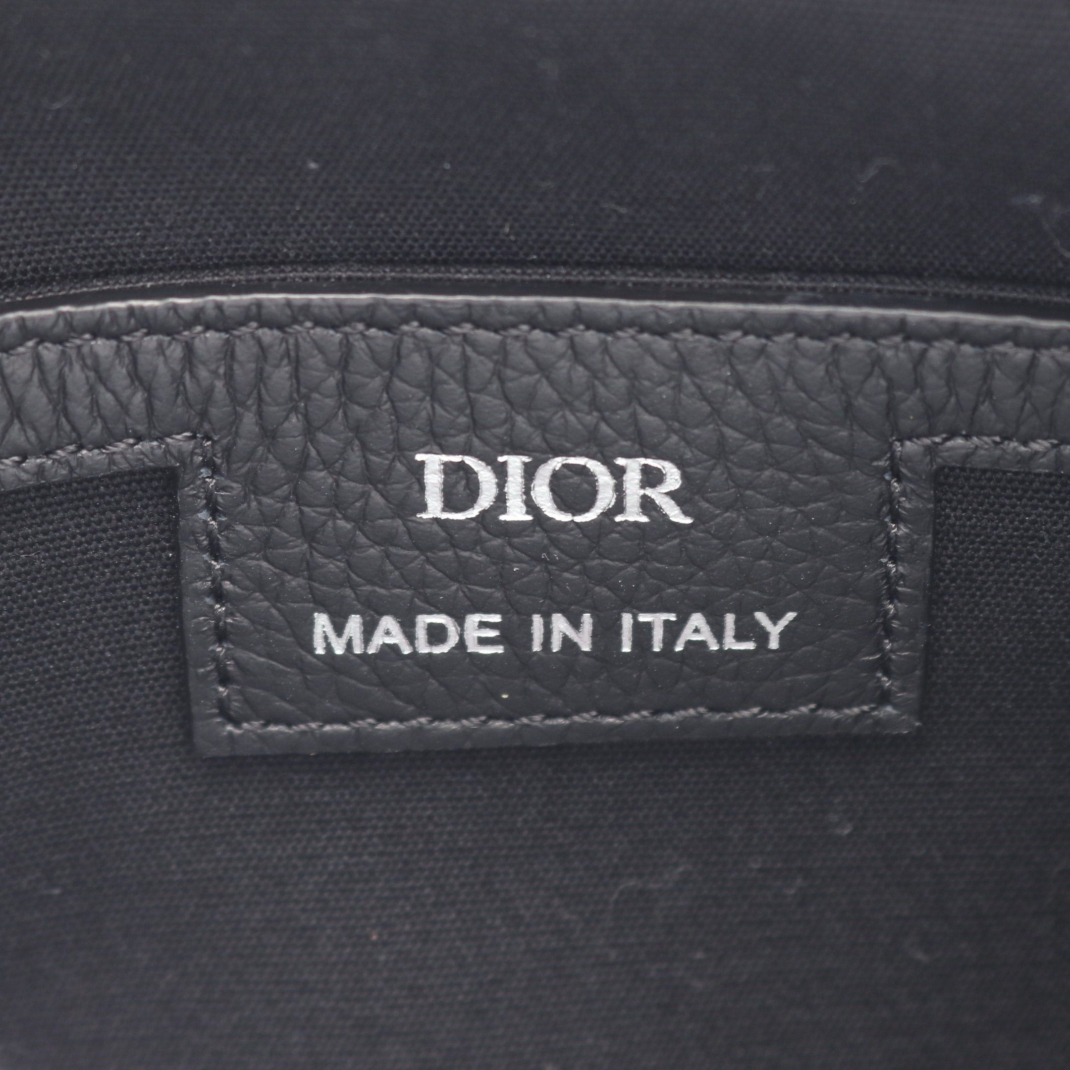 Dior Dior Rider Zip Messenger Bag Mini Oblique Jacquard Shoulder Canvas Leather Black Size ONE SIZE - 4 Thumbnail