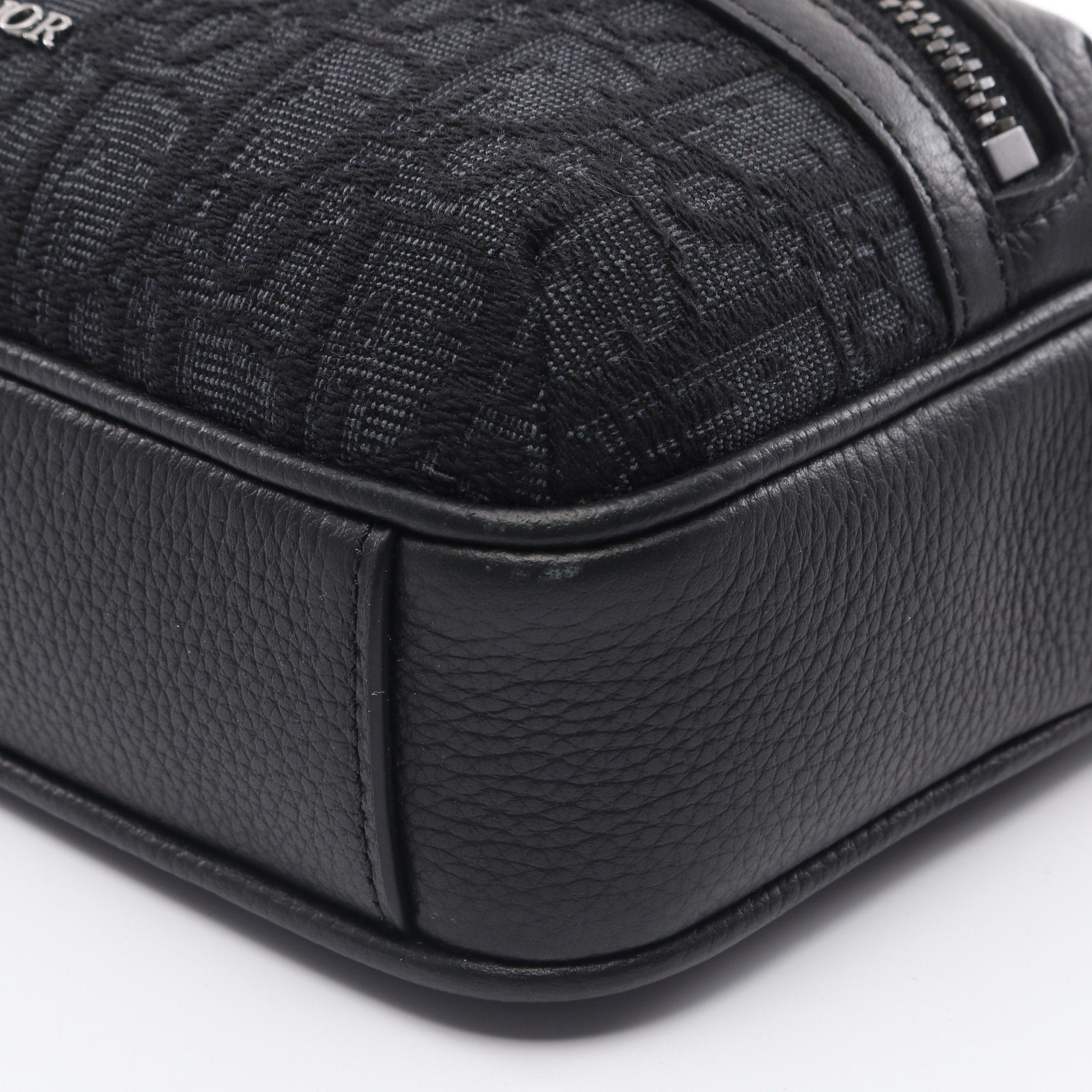 Dior Dior Rider Zip Messenger Bag Mini Oblique Jacquard Shoulder Canvas Leather Black Size ONE SIZE - 5 Thumbnail