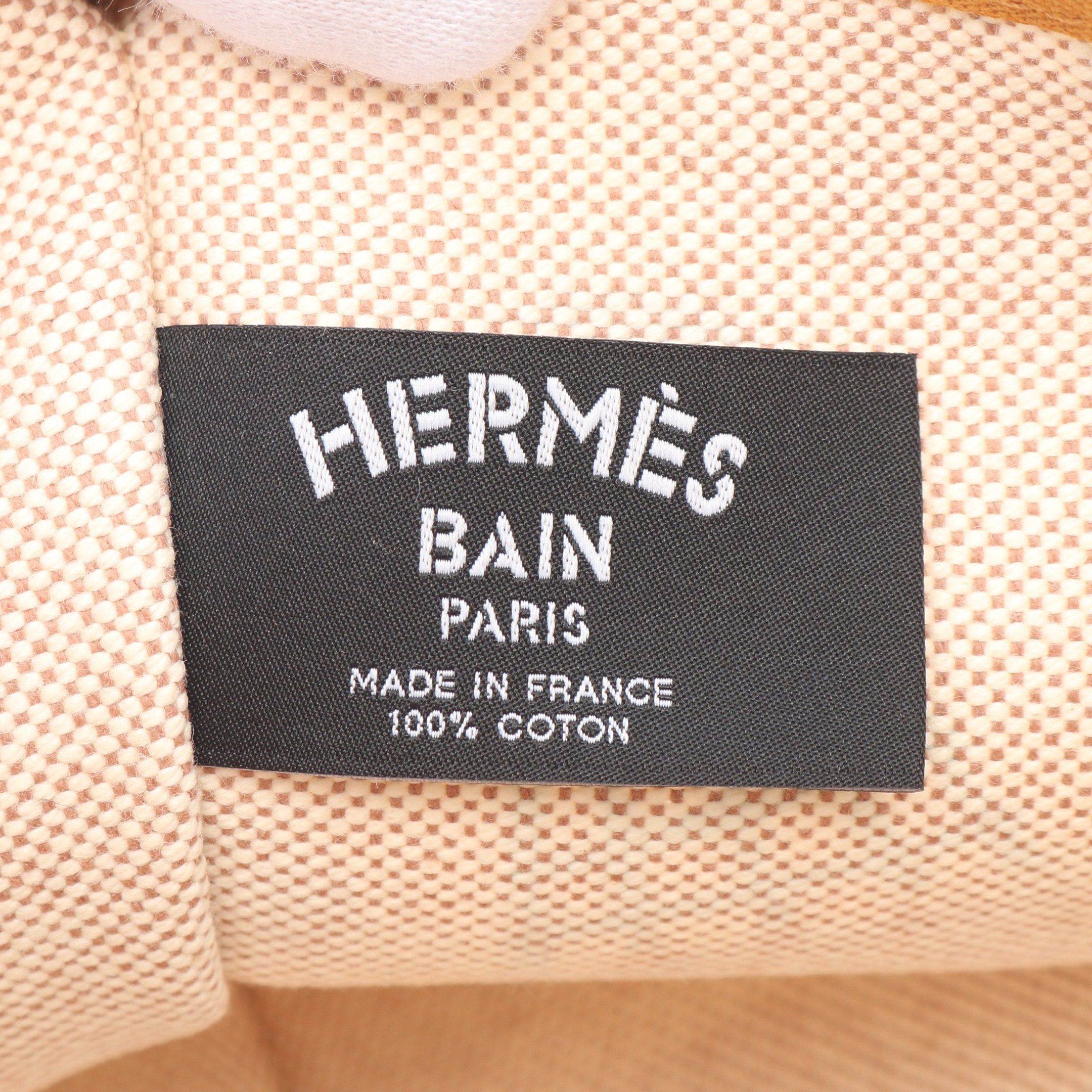 Hermes Hermes Balles Au Bond Flat Pouch Toile Ash Leather White Light Brown Multicolor Silver Hardware Size ONE SIZE - 4 Thumbnail