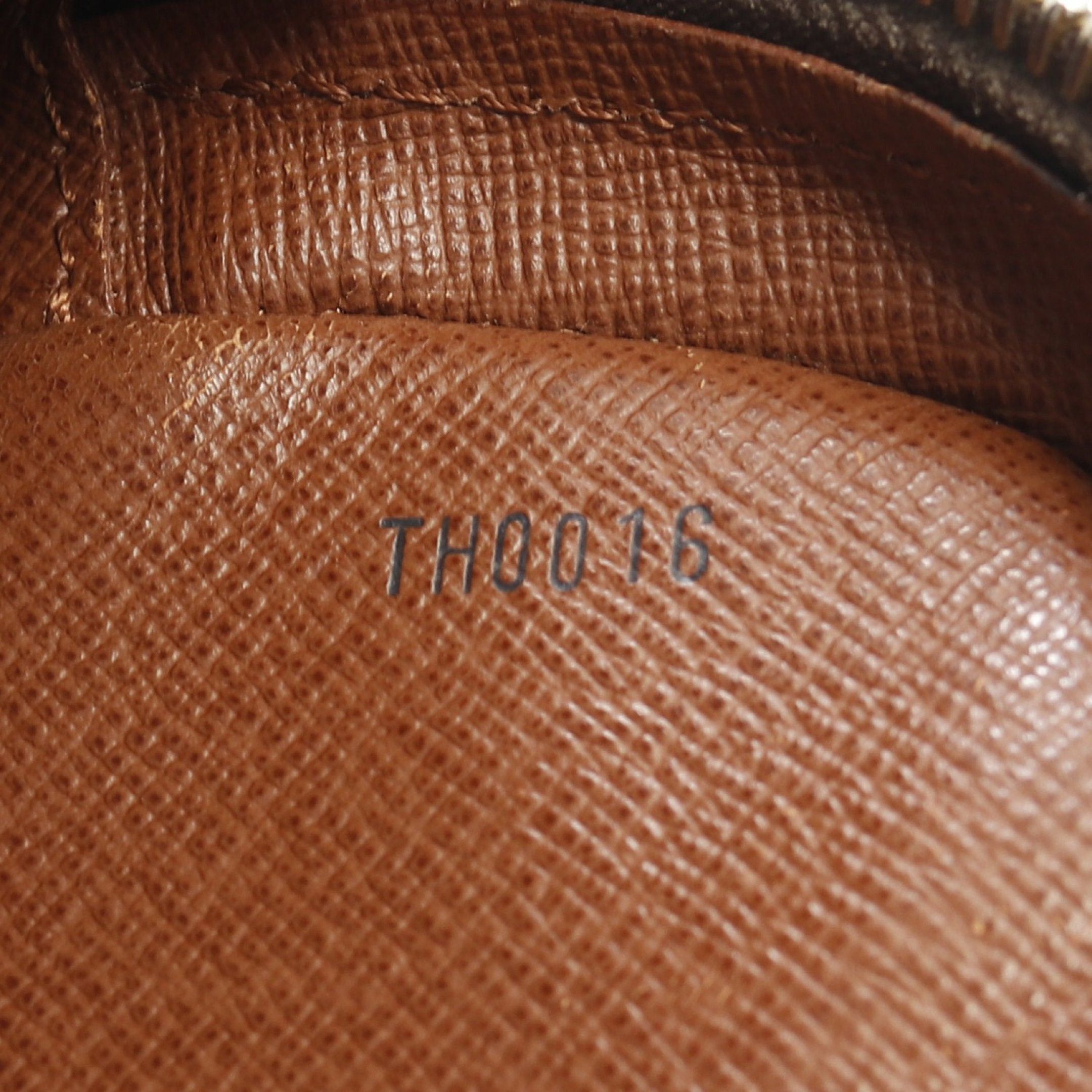 Louis Vuitton Danube Monogram Shoulder Bag Leather Brown