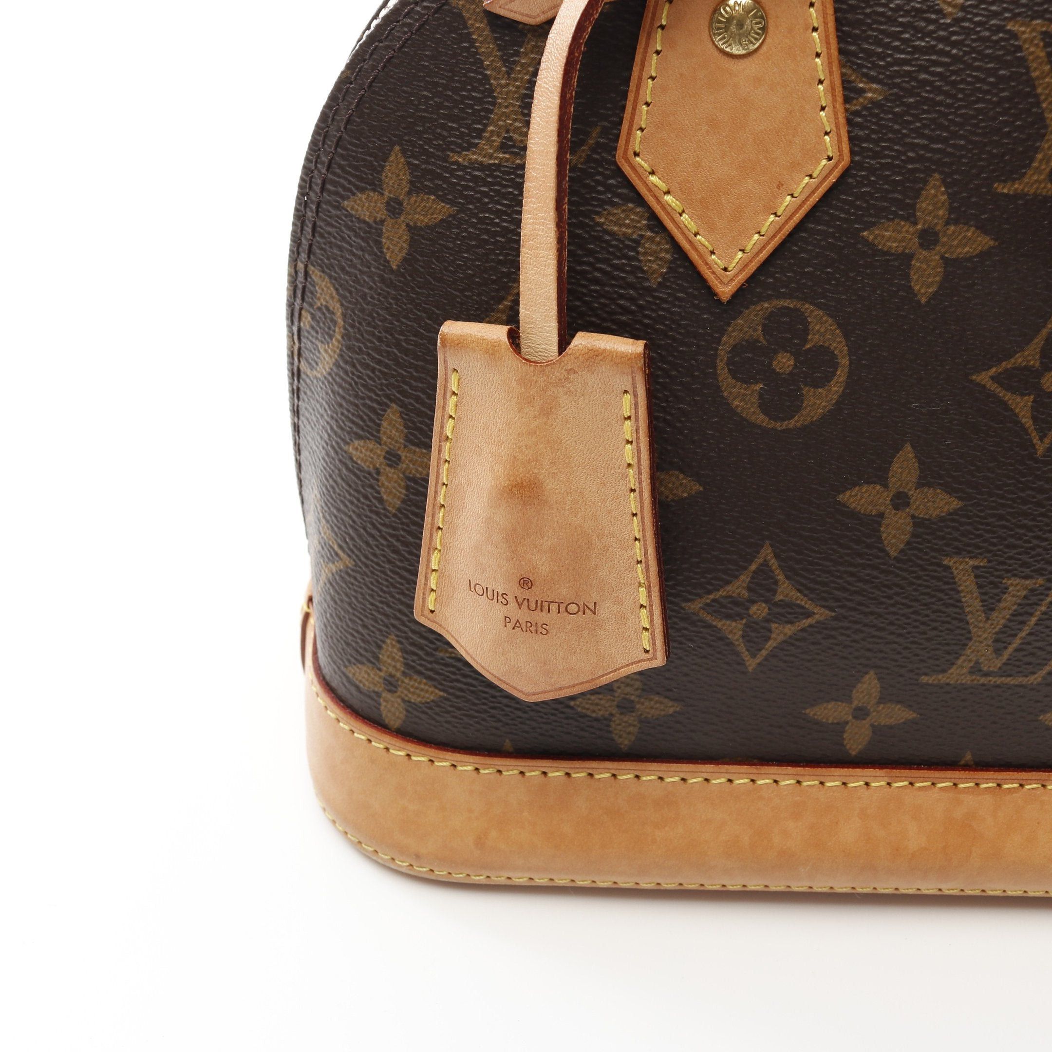 Louis Vuitton Louis Vuitton Alma Bb Monogram Handbag Leather Brown Size ONE SIZE - 9 Thumbnail