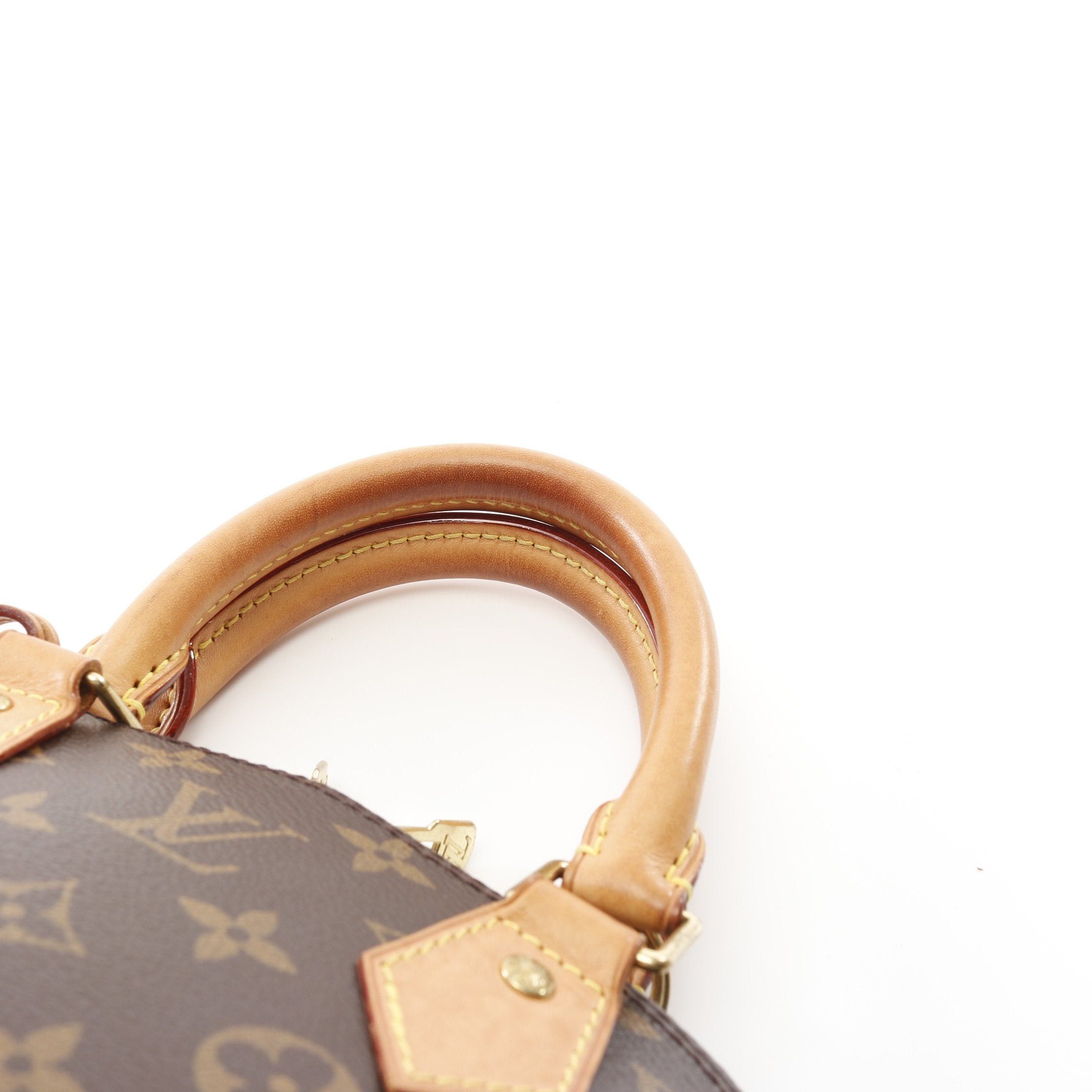 Louis Vuitton Louis Vuitton Alma Bb Monogram Handbag Leather Brown Size ONE SIZE - 10 Thumbnail