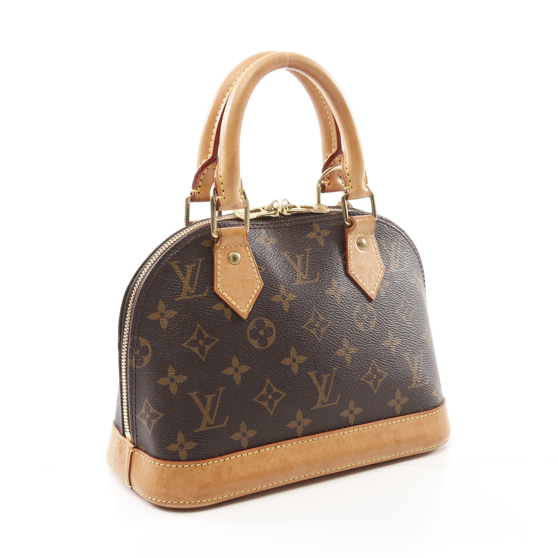 Louis Vuitton Louis Vuitton Alma Bb Monogram Handbag Leather Brown Size ONE SIZE - 2 Thumbnail