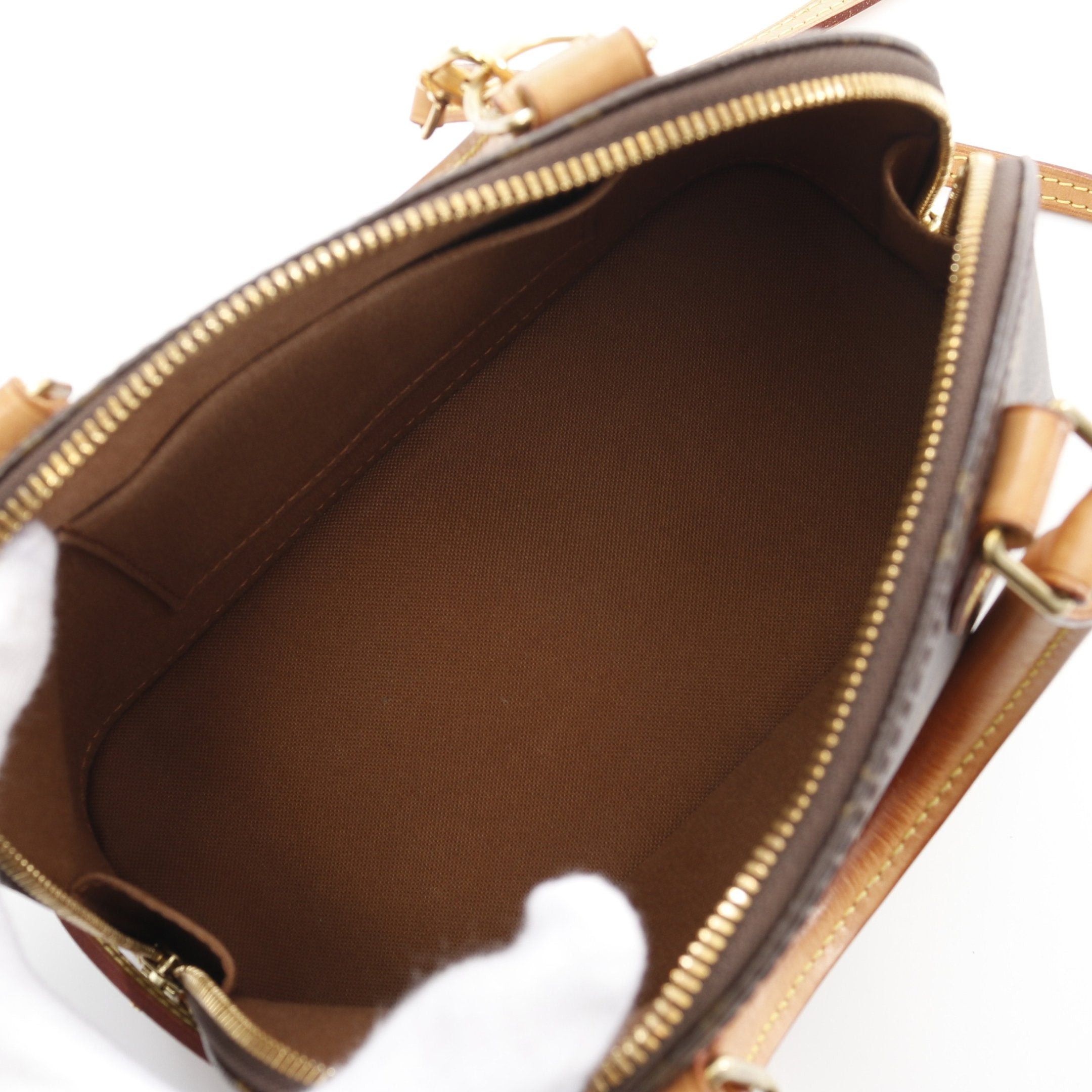 Louis Vuitton Louis Vuitton Alma Bb Monogram Handbag Leather Brown Size ONE SIZE - 3 Thumbnail