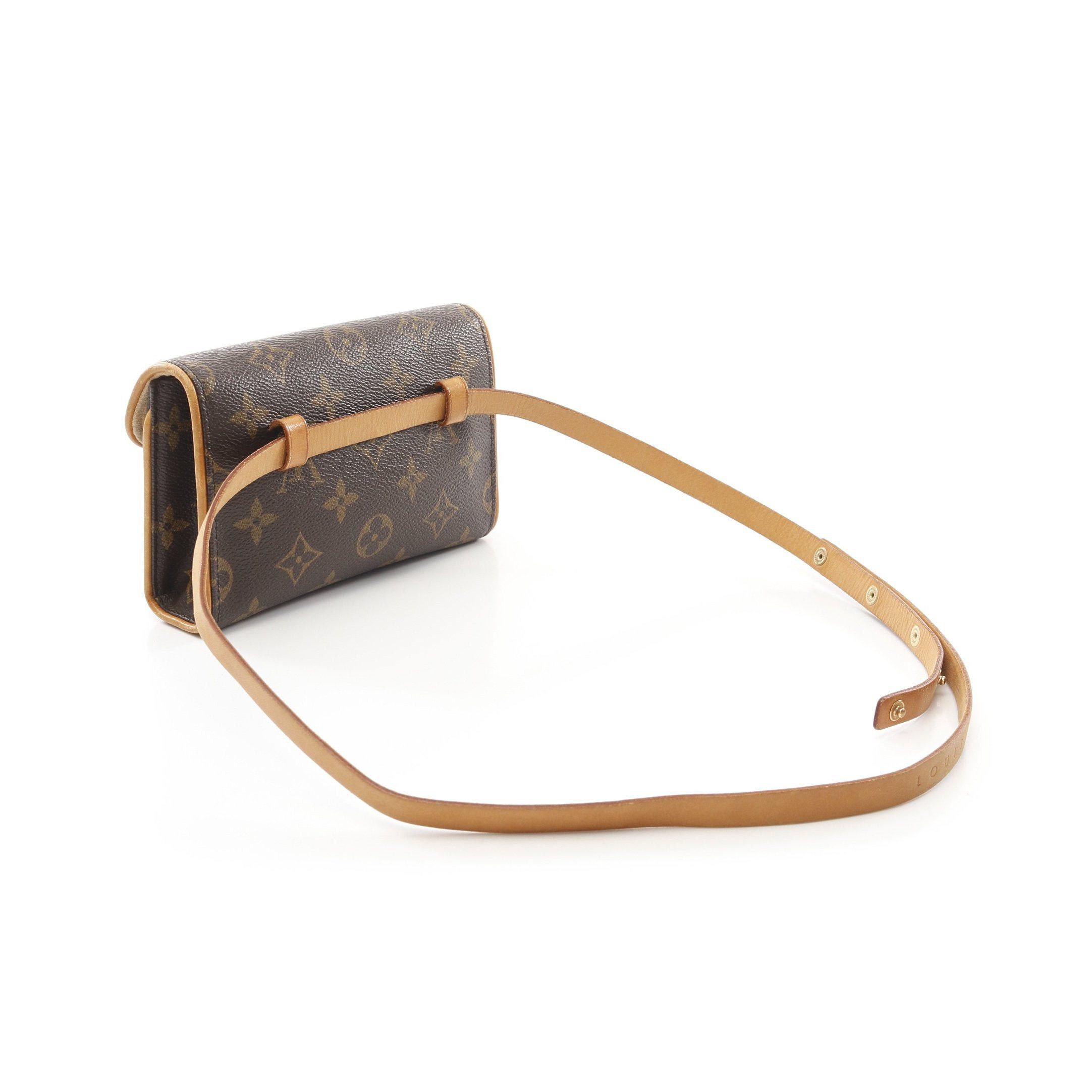Louis Vuitton Louis Vuitton Pochette Florentine Monogram Body Bag Waist Leather Brown With Button Pressure (S) Size ONE SIZE - 2 Thumbnail