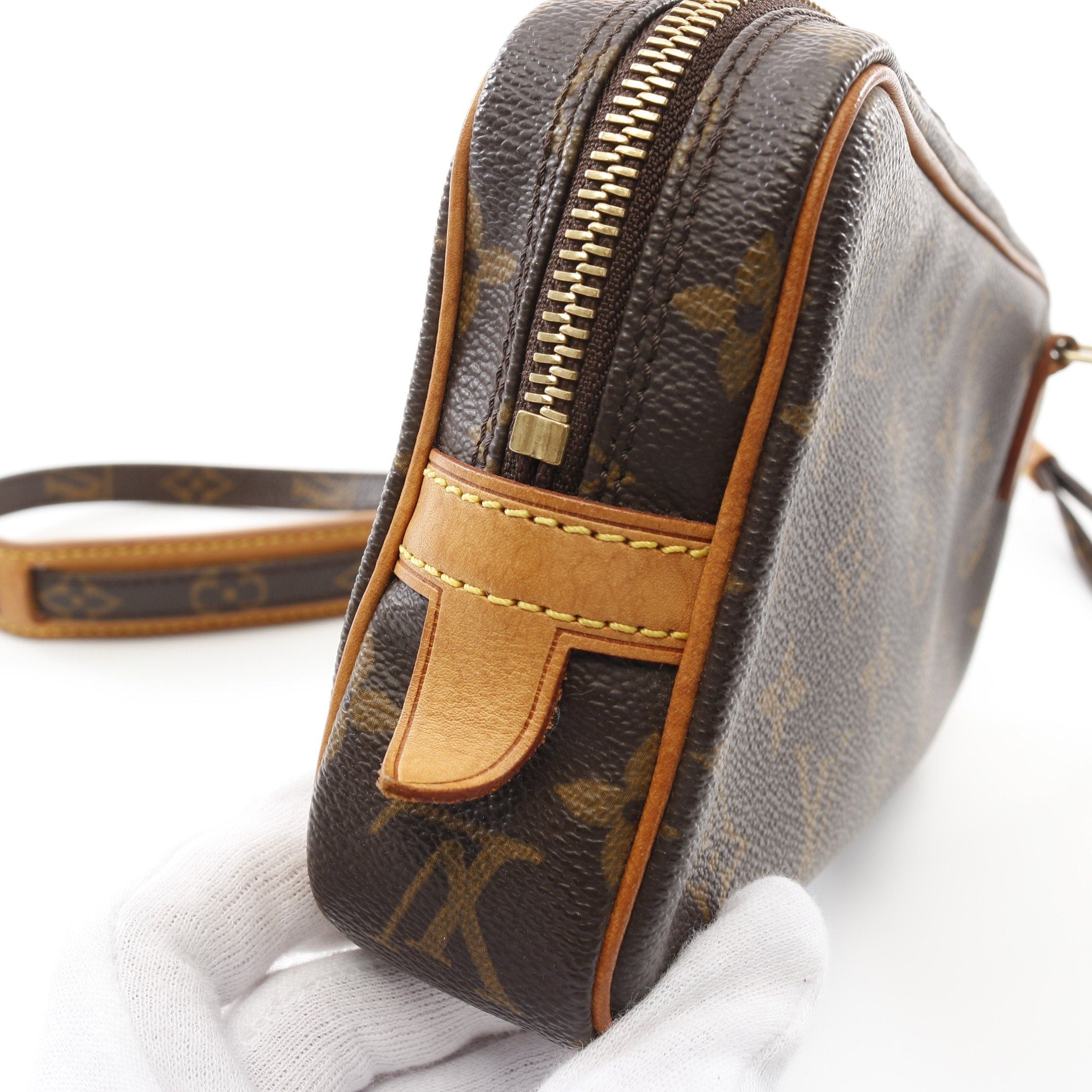 Louis Vuitton Louis Vuitton Marly Monogram Shoulder Bag Leather Brown Size ONE SIZE - 7 Thumbnail