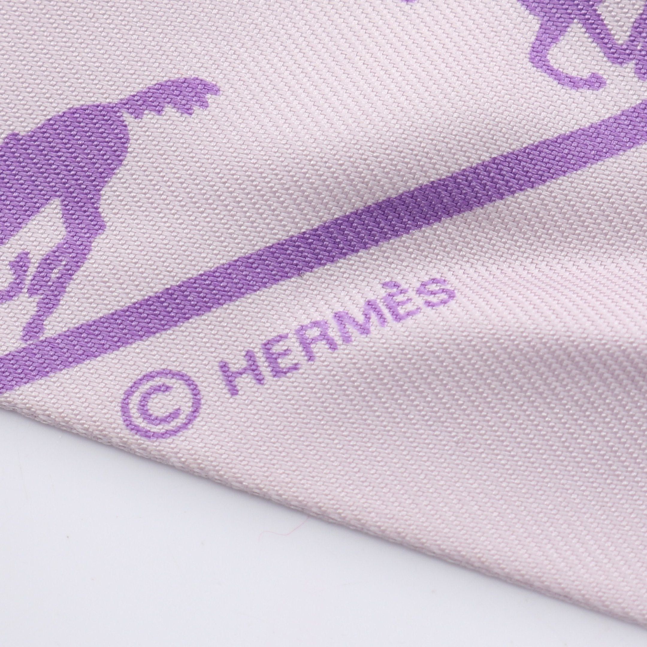 Hermes Hermes Twilly Le Allure Scarf Silk Purple Size ONE SIZE - 2 Thumbnail