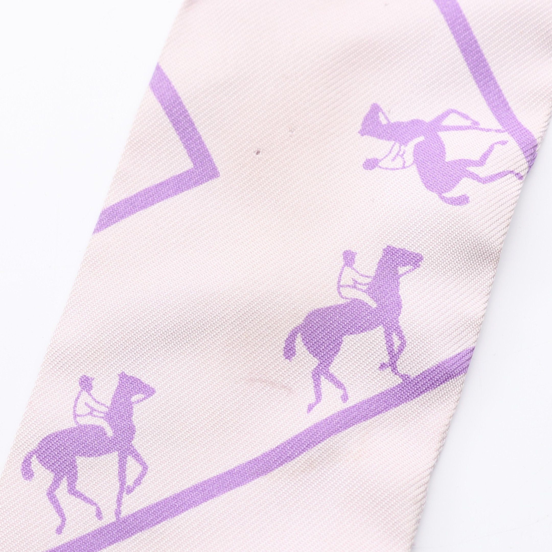 Hermes Hermes Twilly Le Allure Scarf Silk Purple Size ONE SIZE - 6 Thumbnail