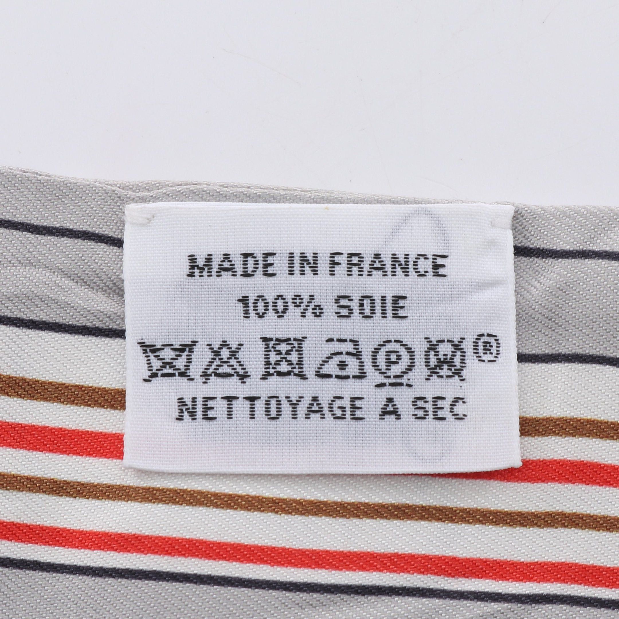 Hermes Hermes Twilly Parisian Dog Scarf Silk Gray Multicolor Size ONE SIZE - 3 Thumbnail