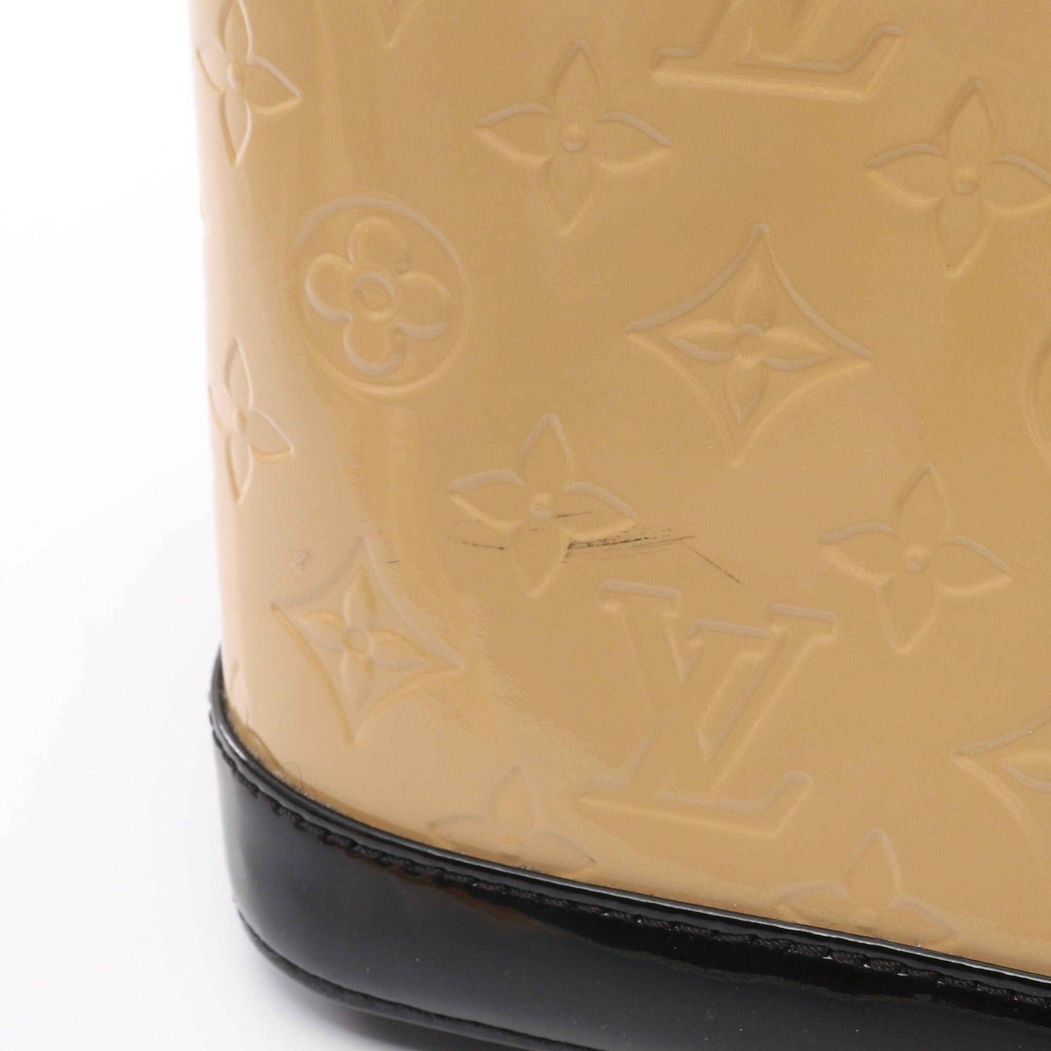 Louis Vuitton Louis Vuitton Lockit Pm Monogram Vernis Dune Handbag Leather Beige Black Size ONE SIZE - 9 Thumbnail