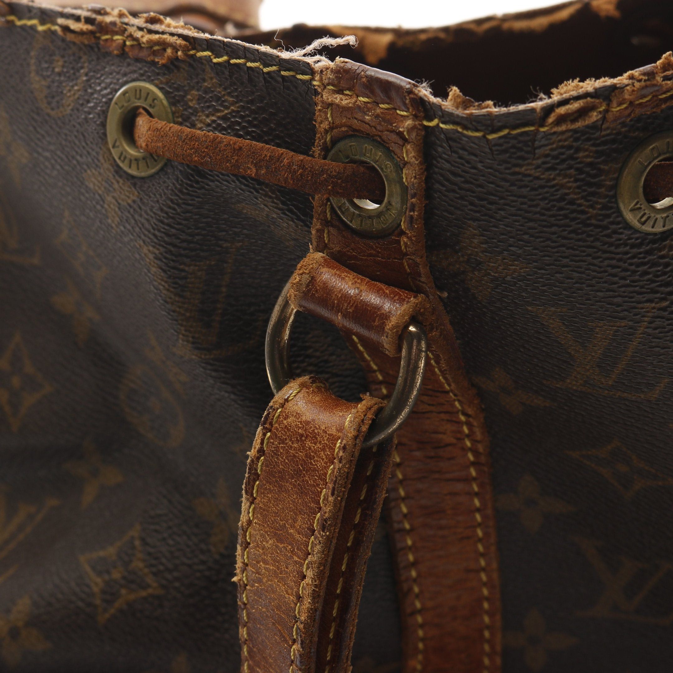 Louis Vuitton Louis Vuitton Noe Monogram Shoulder Bag Leather Brown Size ONE SIZE - 13 Thumbnail