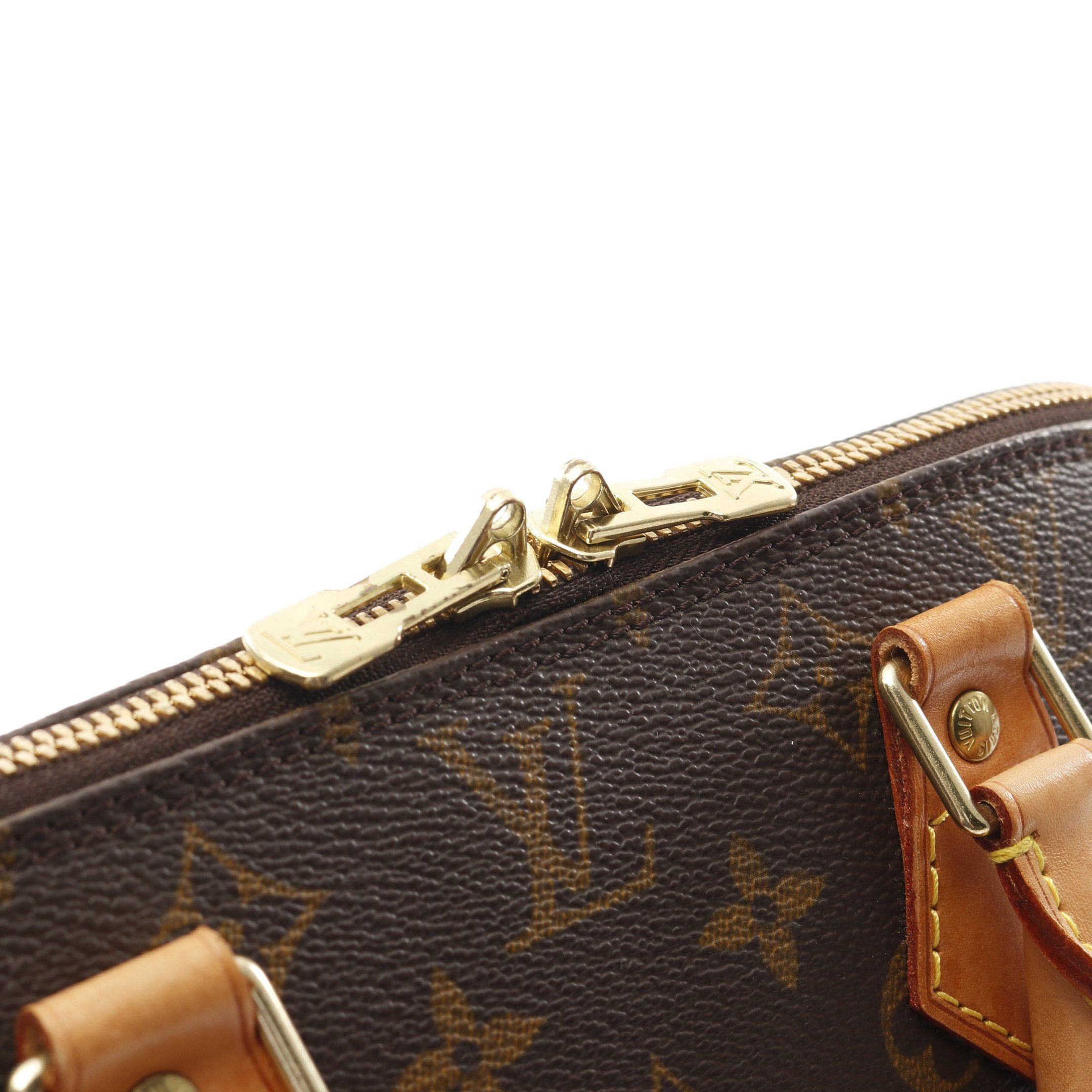 Louis Vuitton Louis Vuitton Alma Pm Monogram Handbag Leather Brown Size ONE SIZE - 9 Thumbnail
