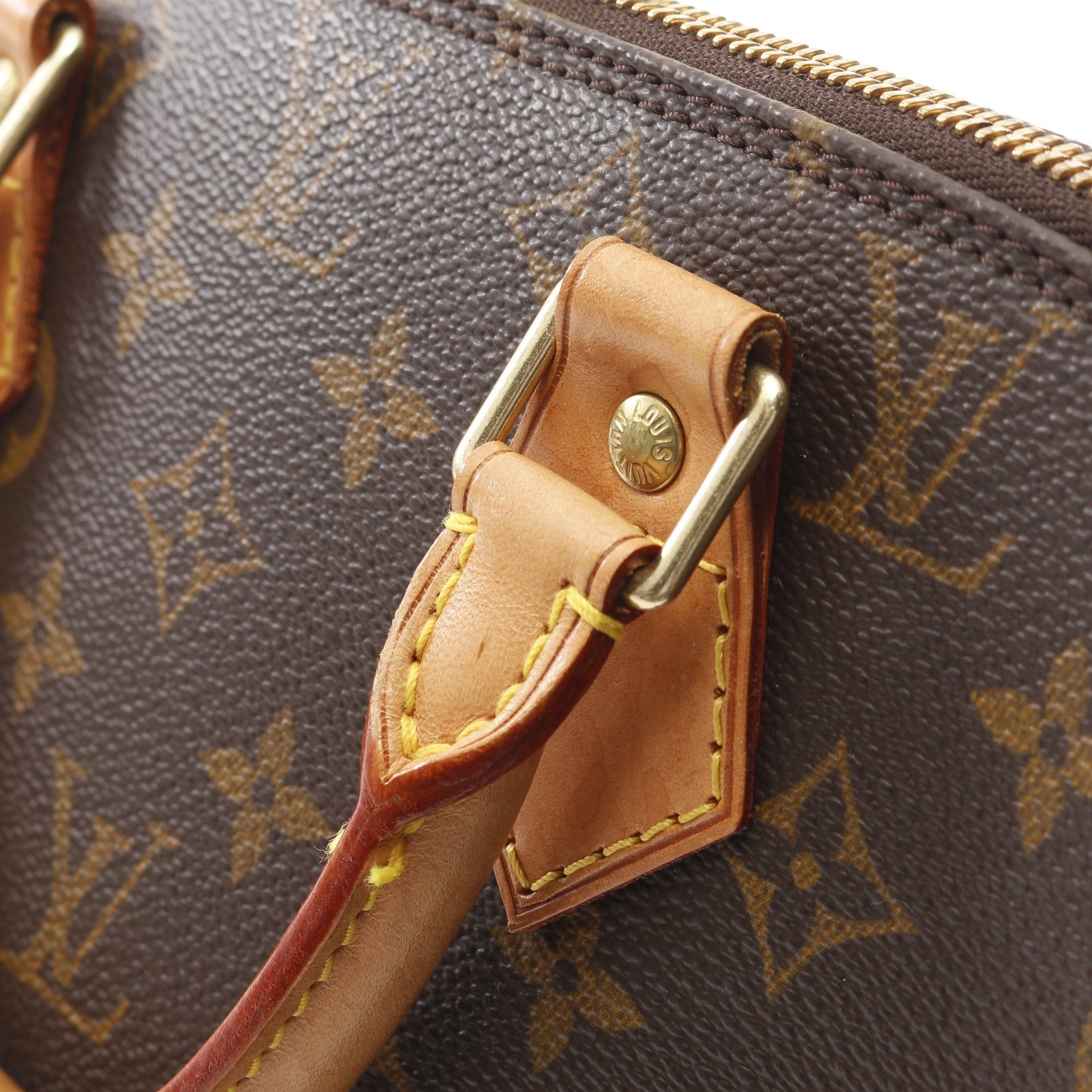 Louis Vuitton Louis Vuitton Alma Pm Monogram Handbag Leather Brown Size ONE SIZE - 8 Thumbnail