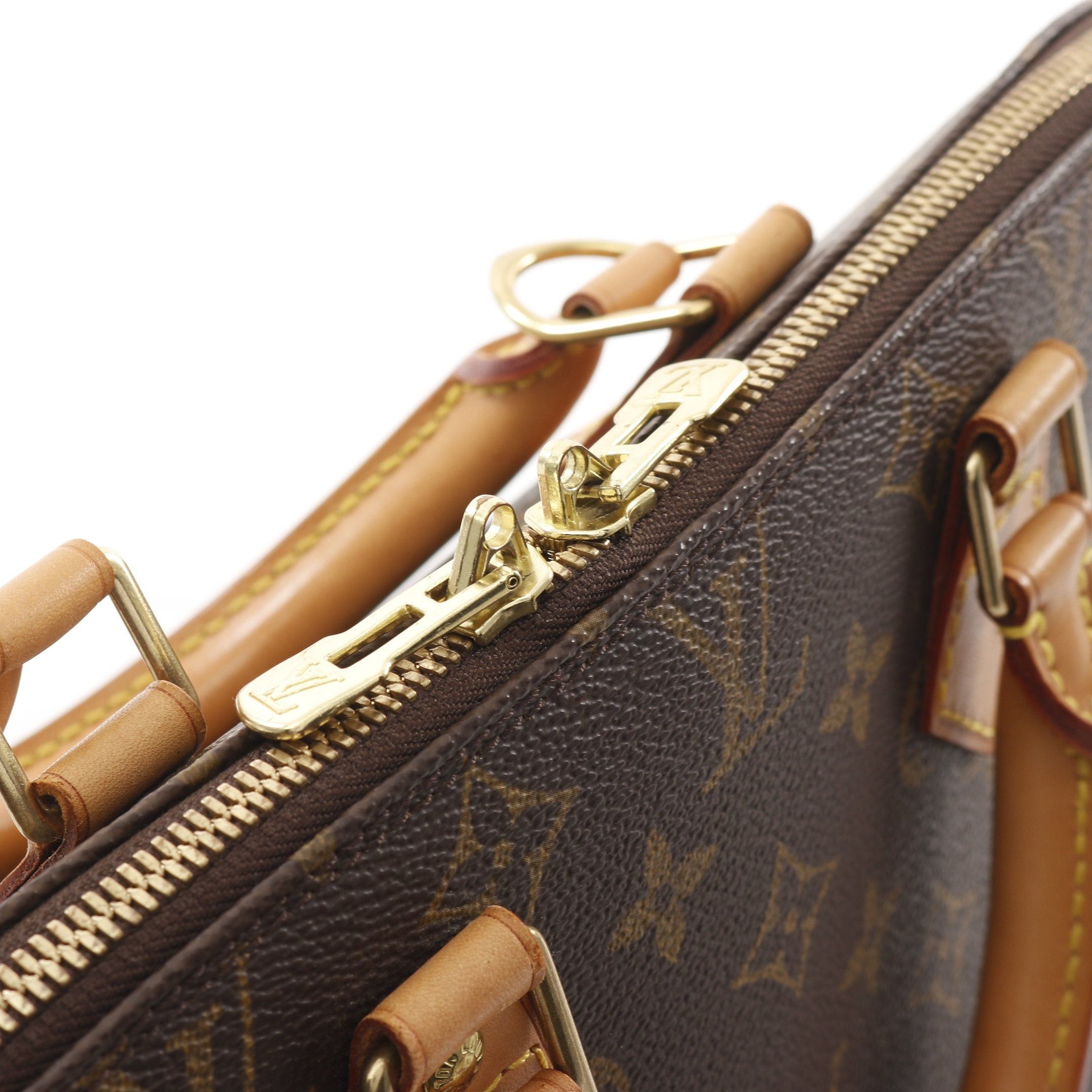 Louis Vuitton Louis Vuitton Alma Pm Monogram Handbag Leather Brown Size ONE SIZE - 9 Thumbnail