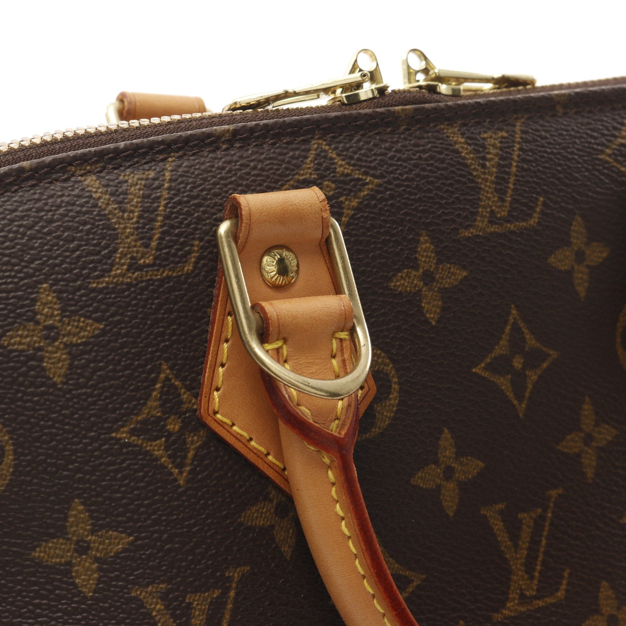 Louis Vuitton Louis Vuitton Alma Pm Monogram Handbag Leather Brown Size ONE SIZE - 8 Thumbnail