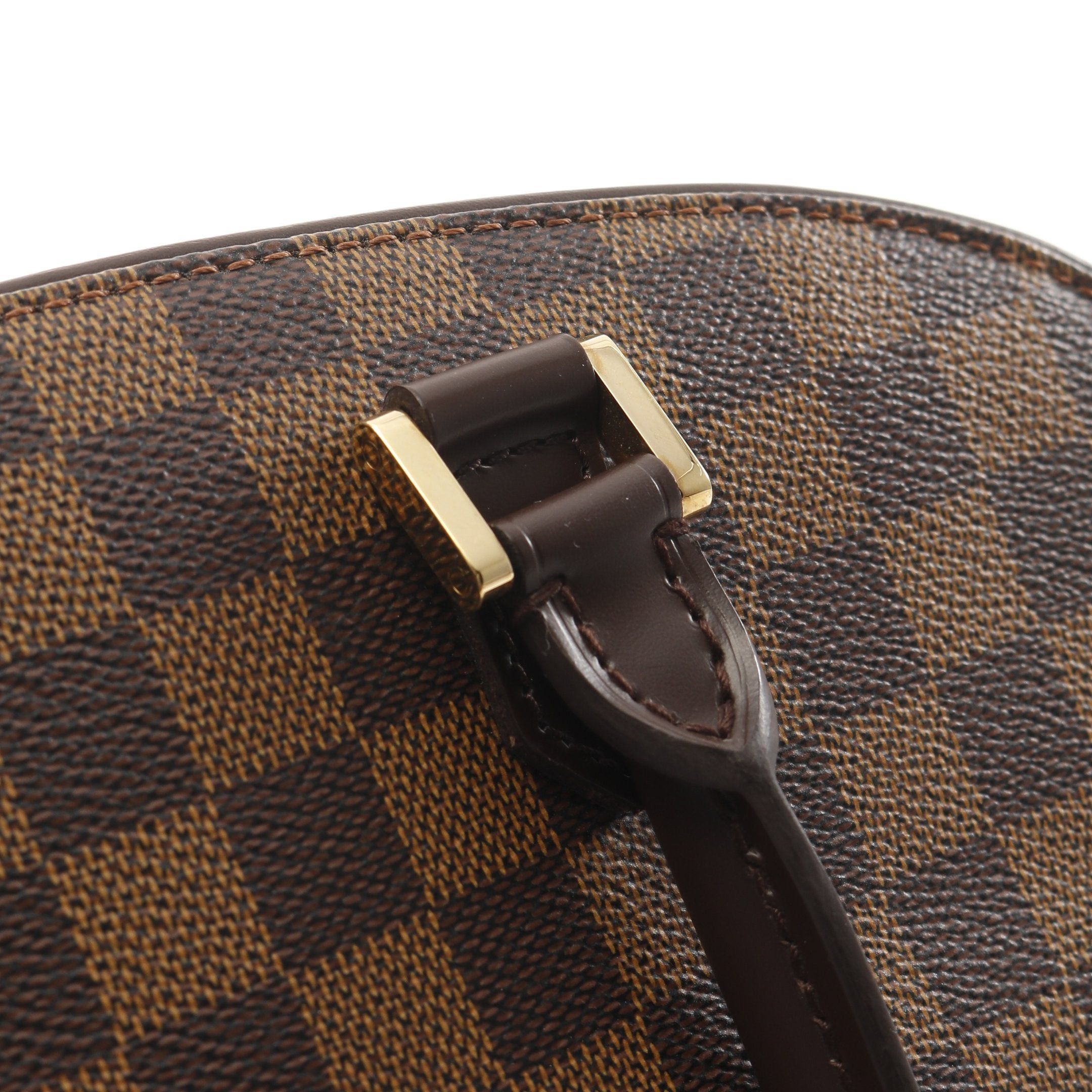 Louis Vuitton Louis Vuitton Saria Horizontal Damier Ebene Handbag Leather Brown Size ONE SIZE - 9 Thumbnail