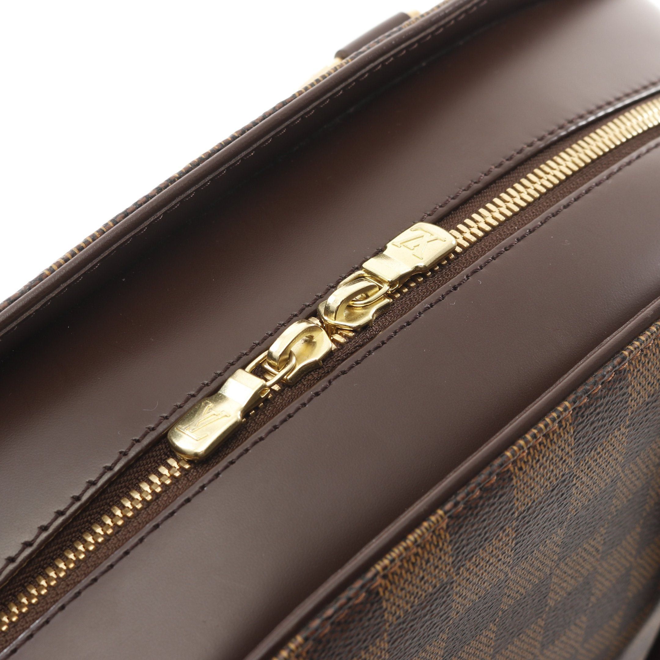 Louis Vuitton Louis Vuitton Saria Horizontal Damier Ebene Handbag Leather Brown Size ONE SIZE - 10 Thumbnail