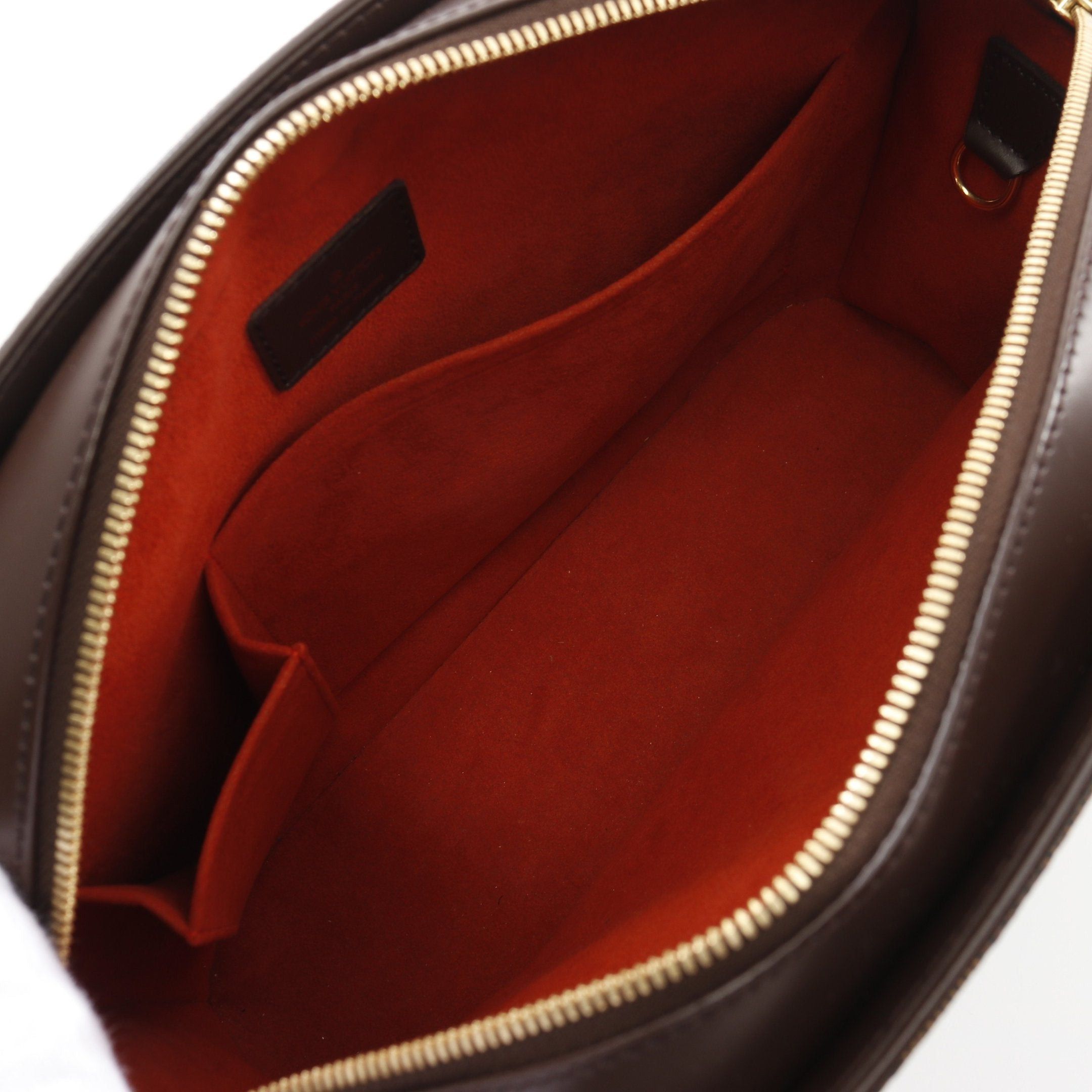 Louis Vuitton Louis Vuitton Saria Horizontal Damier Ebene Handbag Leather Brown Size ONE SIZE - 3 Thumbnail