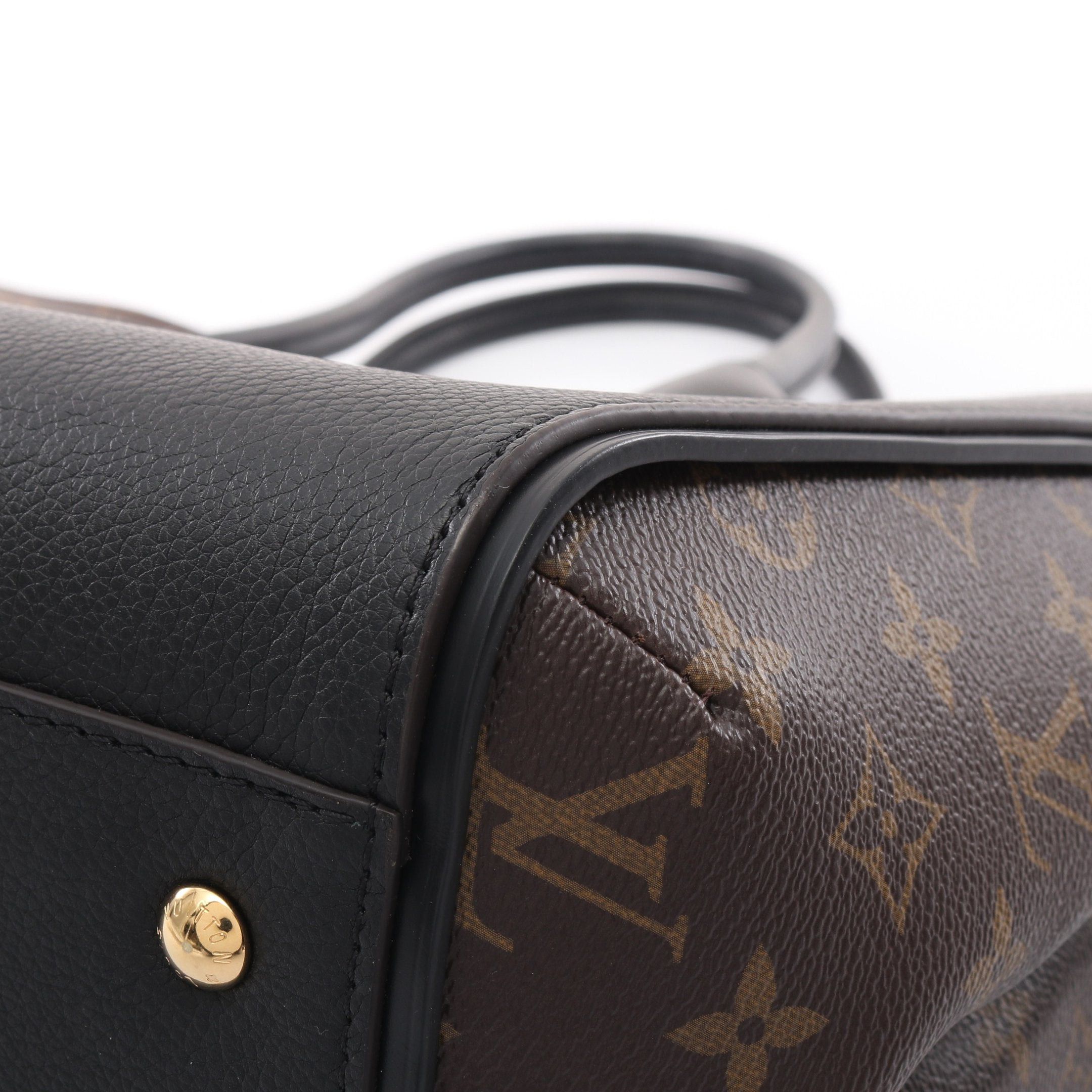 Louis Vuitton Louis Vuitton Kimono Mm Monogram Noir Handbag Tote Bag Leather Brown Black Size ONE SIZE - 7 Thumbnail