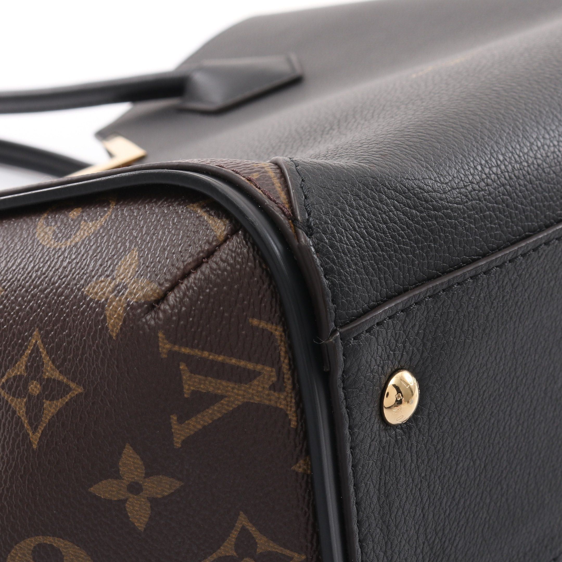 Louis Vuitton Louis Vuitton Kimono Mm Monogram Noir Handbag Tote Bag Leather Brown Black Size ONE SIZE - 6 Thumbnail