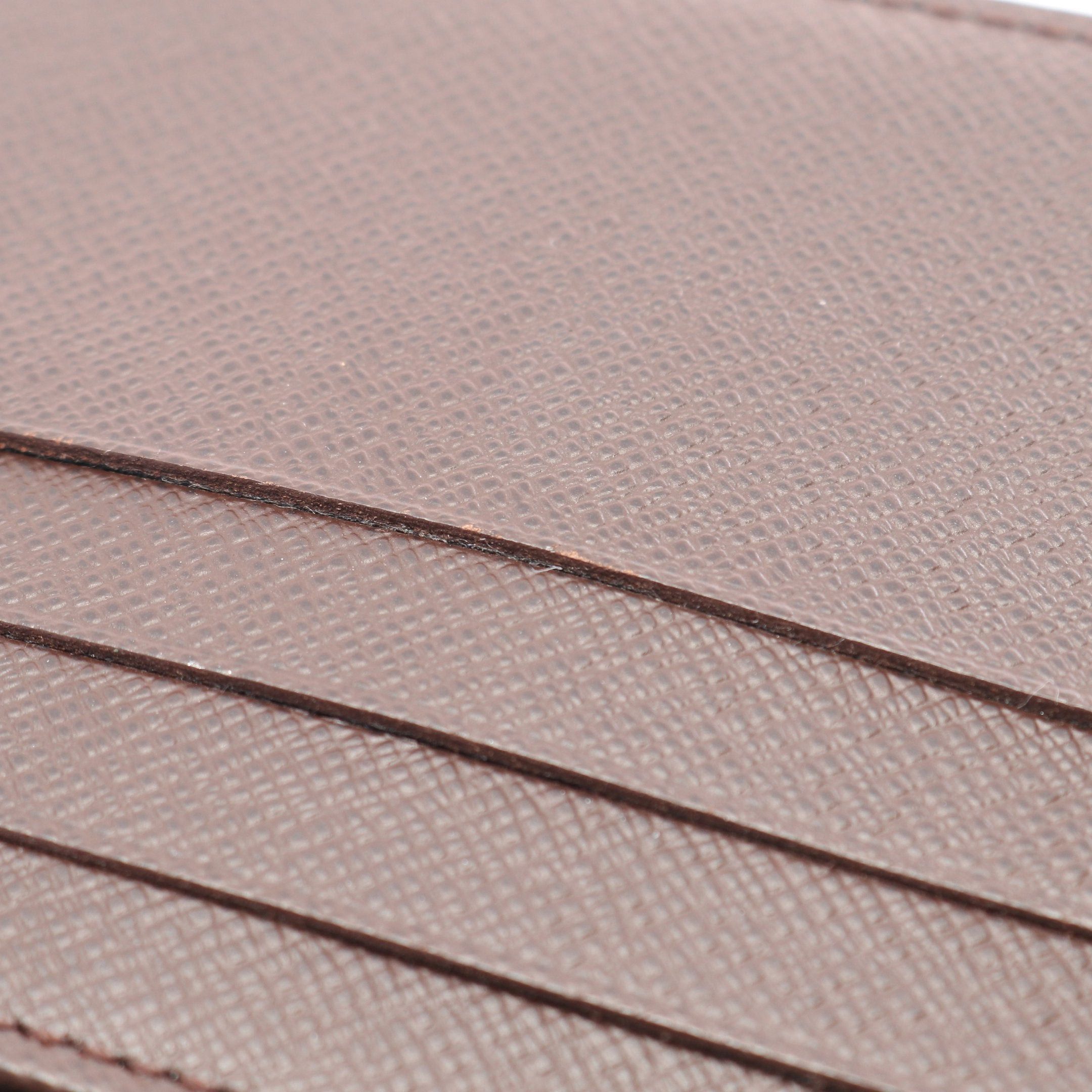 Louis Vuitton Louis Vuitton Portefeuil Elise Damier Ebene Double Hook Wallet Leather Brown Size ONE SIZE - 9 Thumbnail