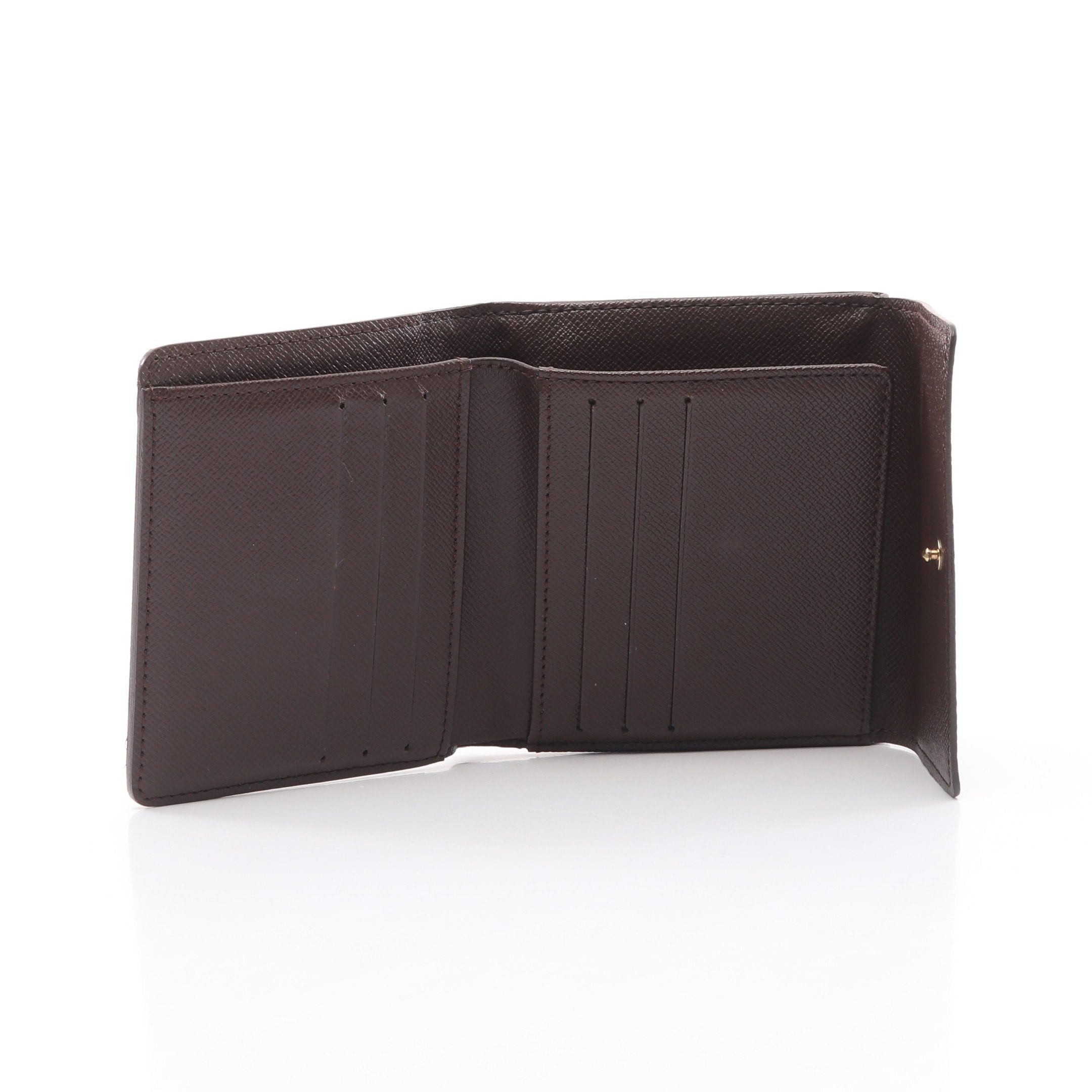 Louis Vuitton Louis Vuitton Portefeuil Elise Damier Ebene Double Hook Wallet Leather Brown Size ONE SIZE - 3 Thumbnail