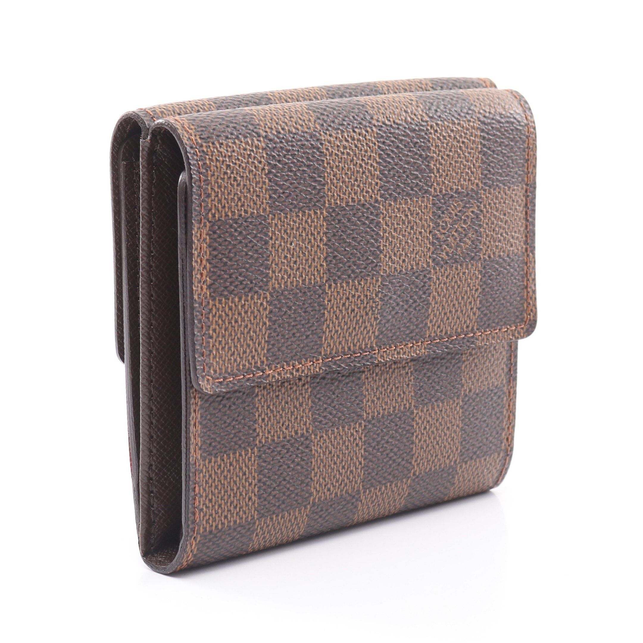 Louis Vuitton Louis Vuitton Portefeuil Elise Damier Ebene Double Hook Wallet Leather Brown Size ONE SIZE - 2 Thumbnail
