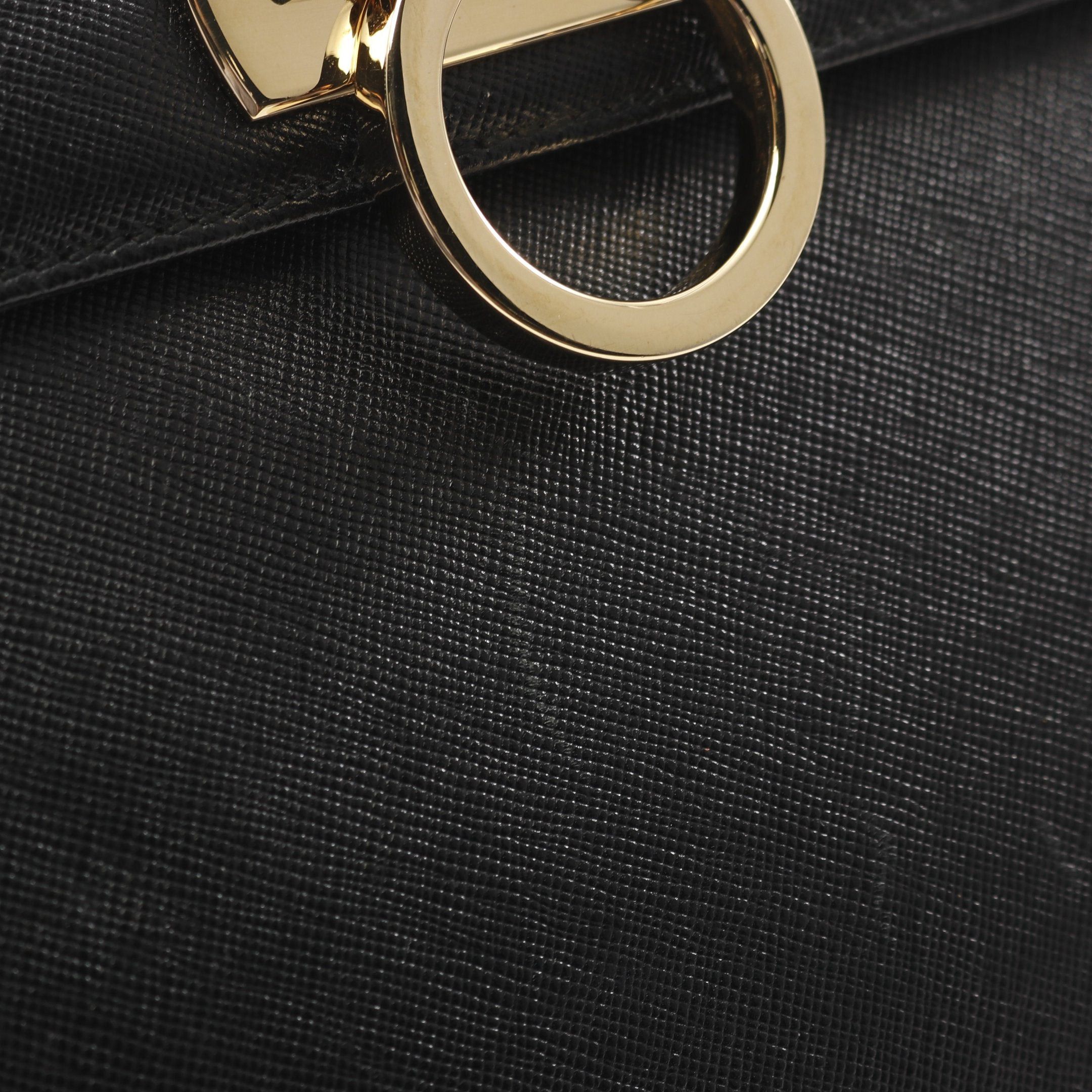 Salvatore Ferragamo Salvatore Ferragamo Gancini Handbag Leather Black Size ONE SIZE - 8 Thumbnail