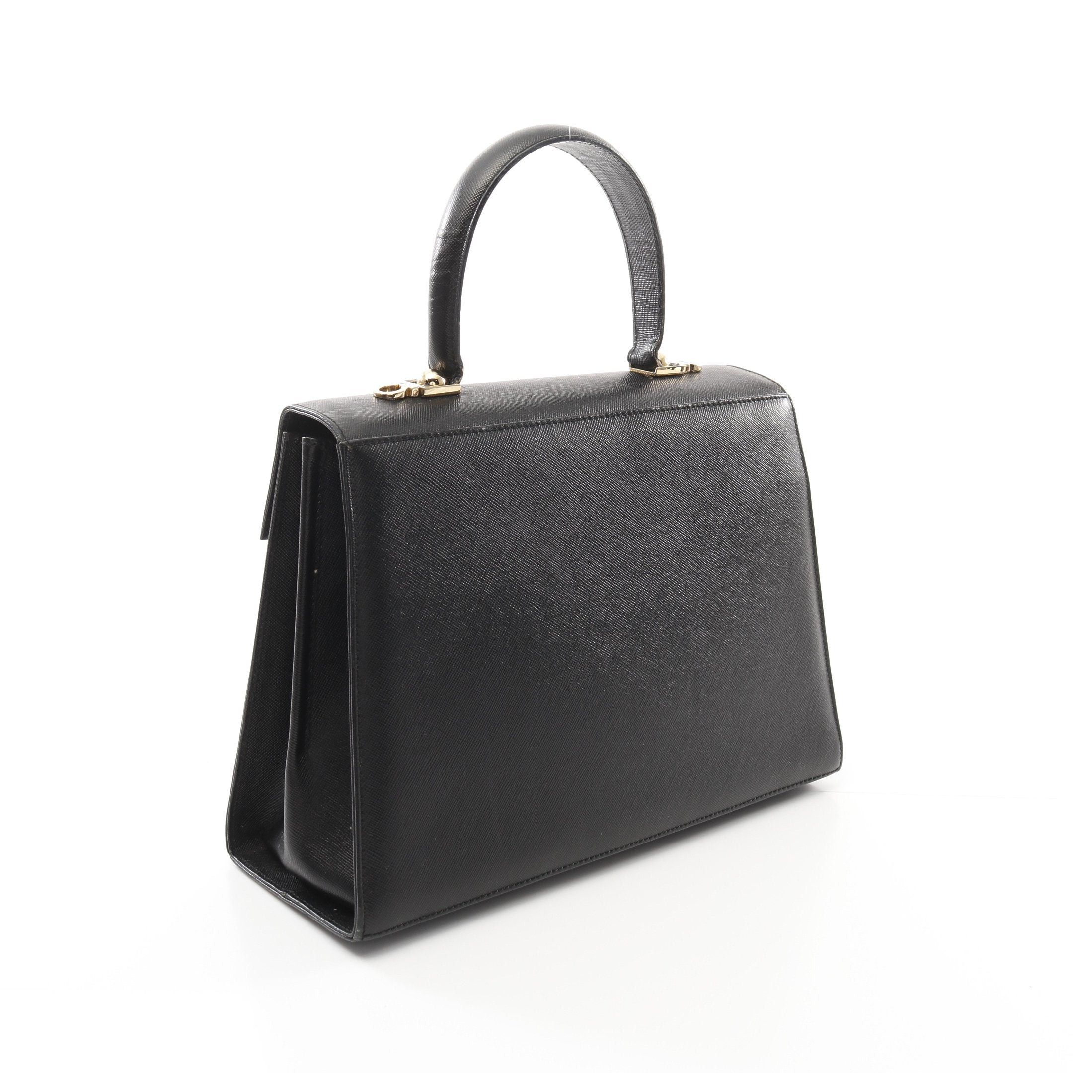 Salvatore Ferragamo Salvatore Ferragamo Gancini Handbag Leather Black Size ONE SIZE - 2 Thumbnail