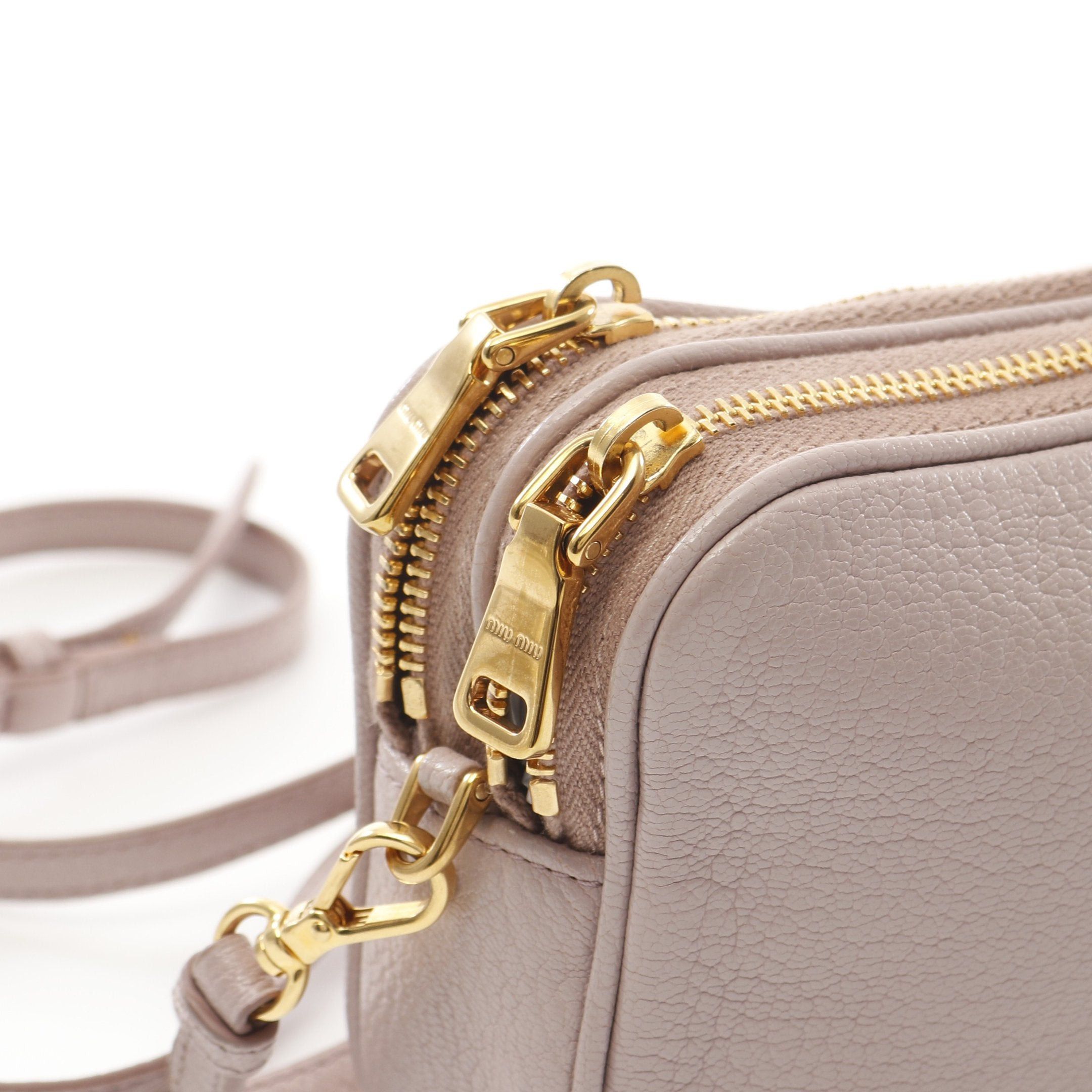 Miu Miu Miu Miu Madras Shoulder Bag Leather Pink Size ONE SIZE - 9 Thumbnail