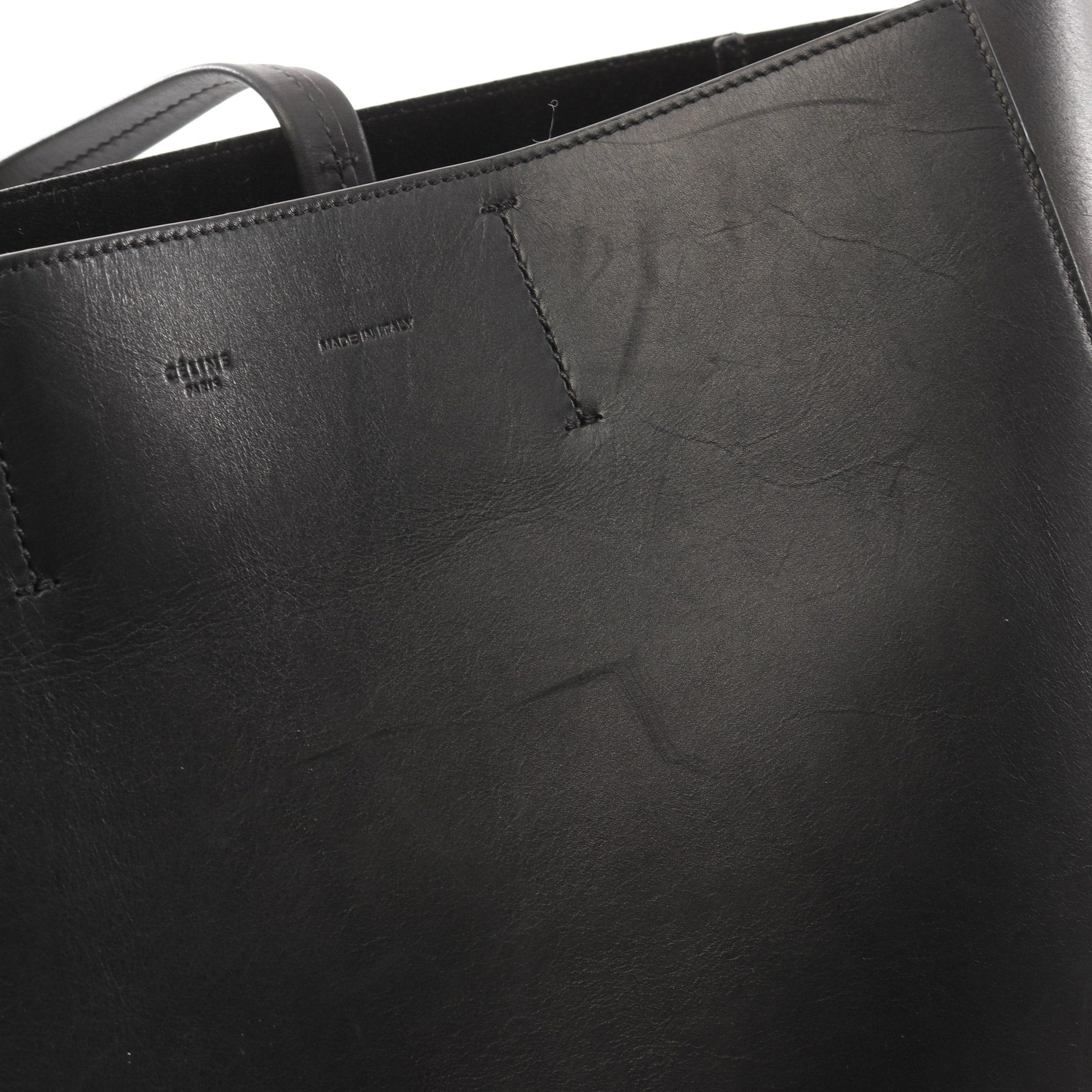 Celine Celine Vertical Cabas Large Handbag Tote Bag Leather Black Phoebe Period Size ONE SIZE - 11 Thumbnail