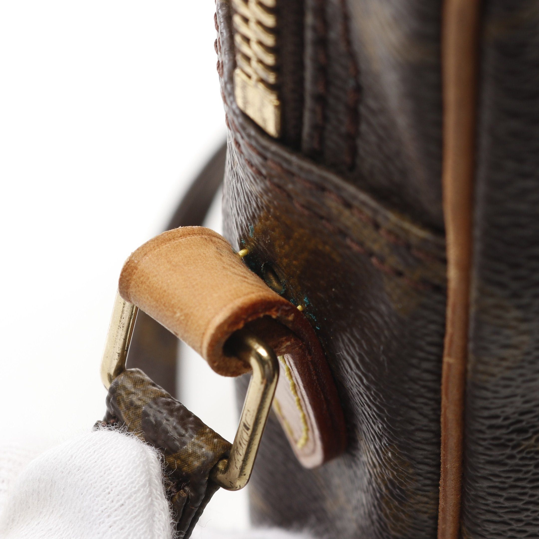 Louis Vuitton Louis Vuitton Danube Monogram Shoulder Bag Leather Brown Size ONE SIZE - 6 Thumbnail