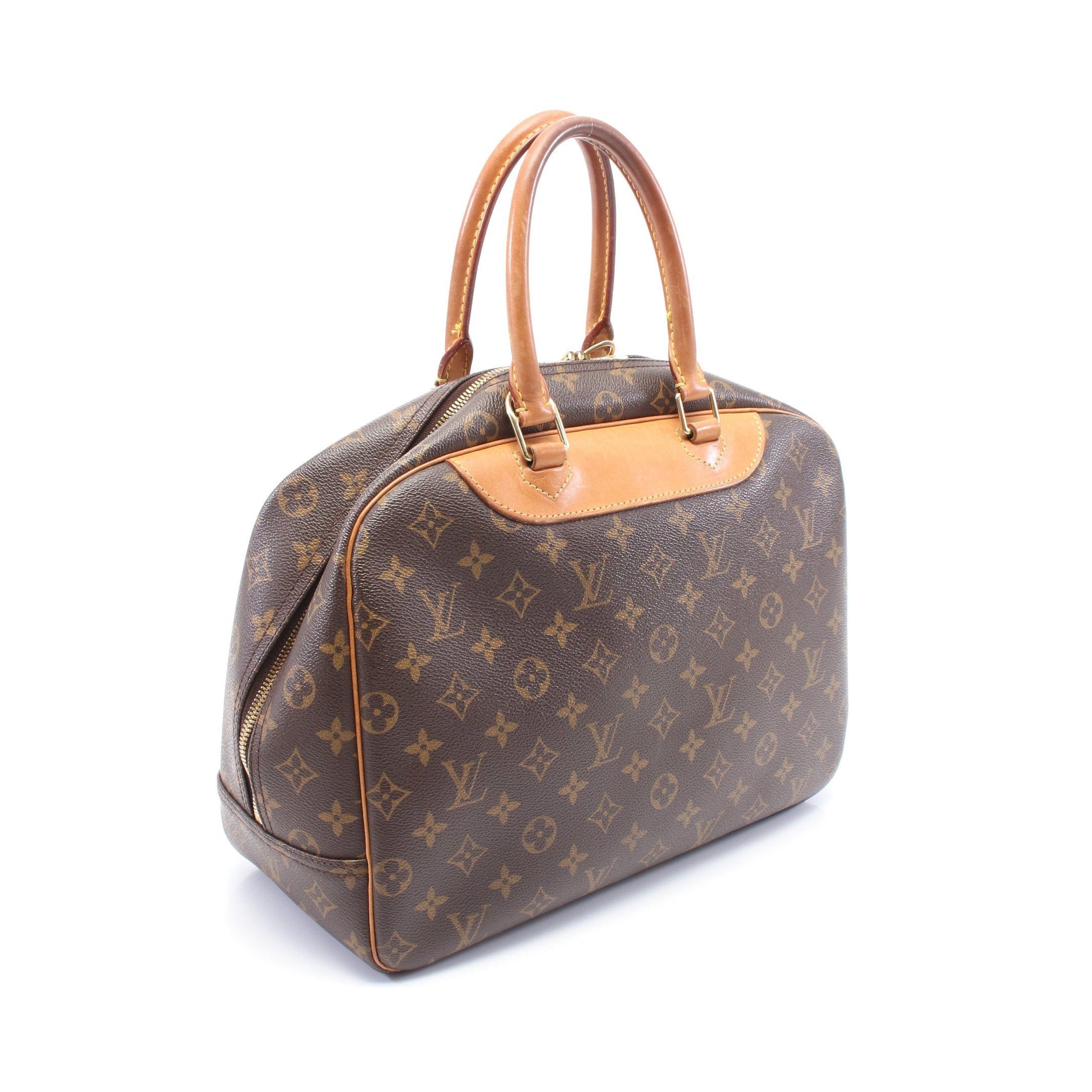 Louis Vuitton Louis Vuitton Deauville Bowling Vanity Monogram Handbag Leather Brown Size ONE SIZE - 2 Thumbnail