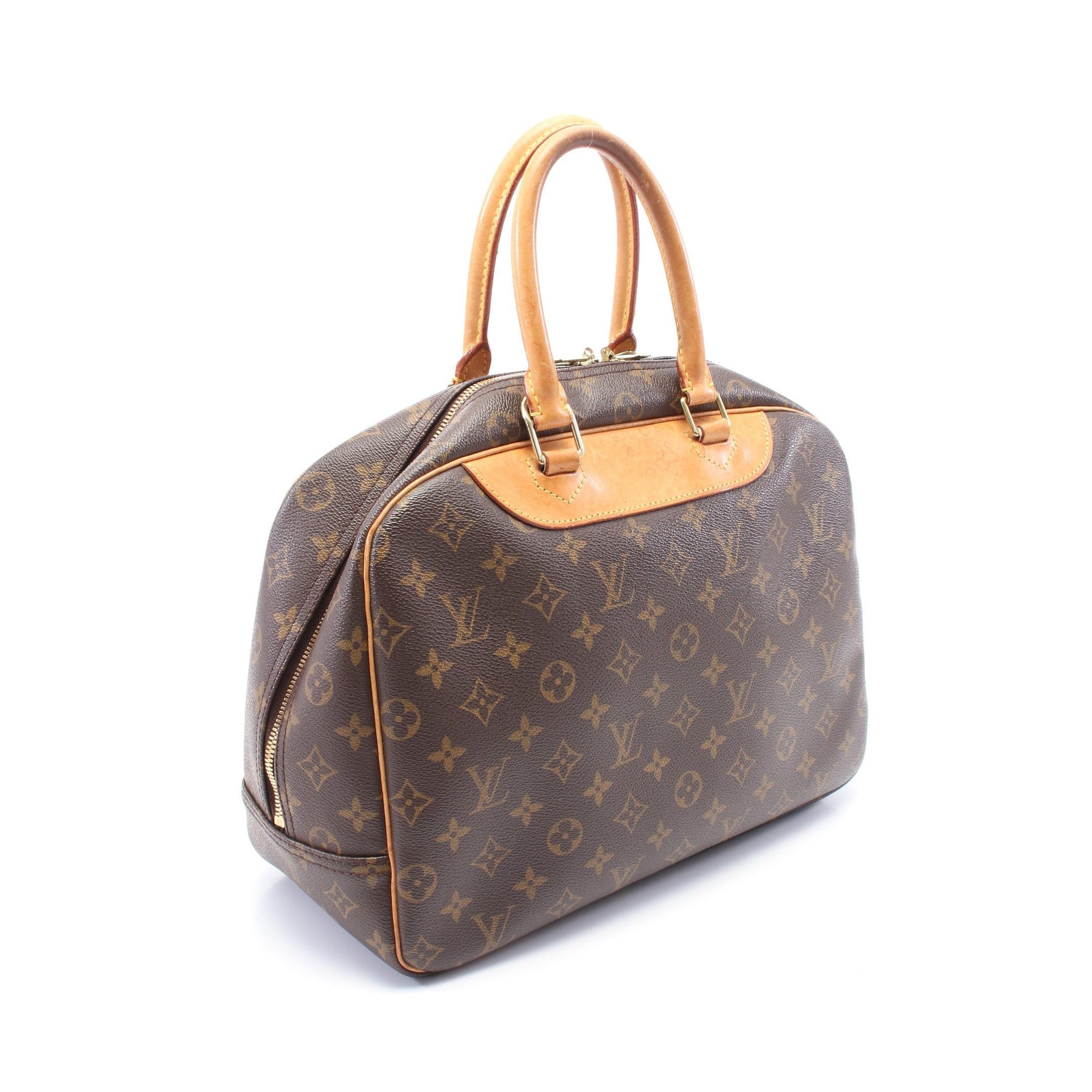 Louis Vuitton Louis Vuitton Deauville Bowling Vanity Monogram Handbag Leather Brown Size ONE SIZE - 2 Thumbnail