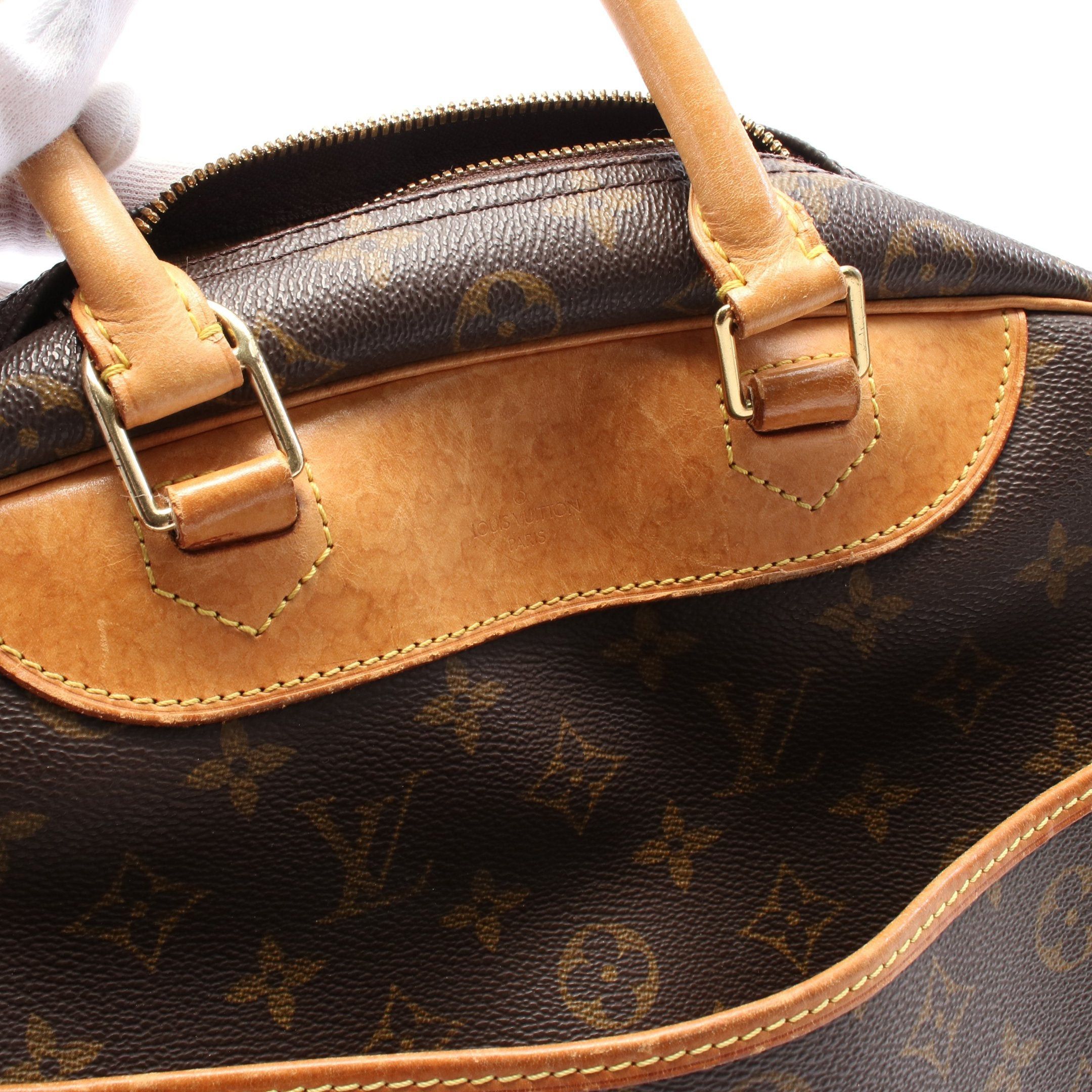 Louis Vuitton Louis Vuitton Deauville Bowling Vanity Monogram Handbag Leather Brown Size ONE SIZE - 7 Thumbnail