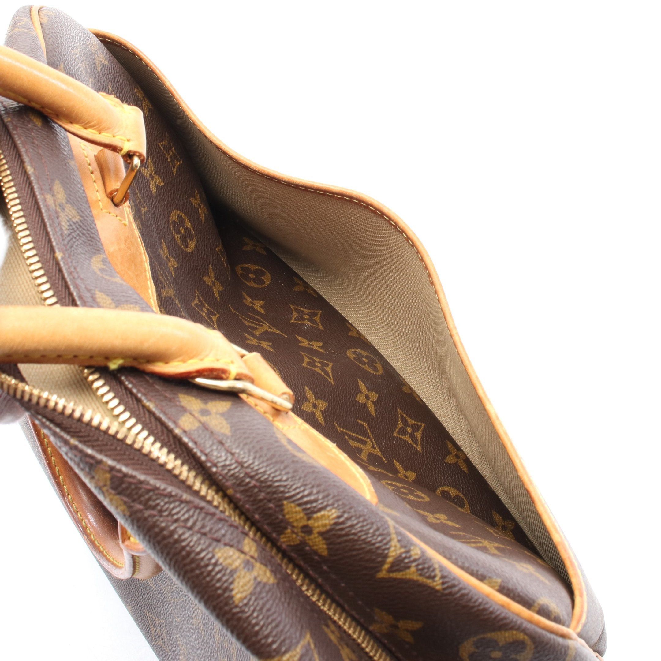 Louis Vuitton Louis Vuitton Deauville Bowling Vanity Monogram Handbag Leather Brown Size ONE SIZE - 6 Thumbnail