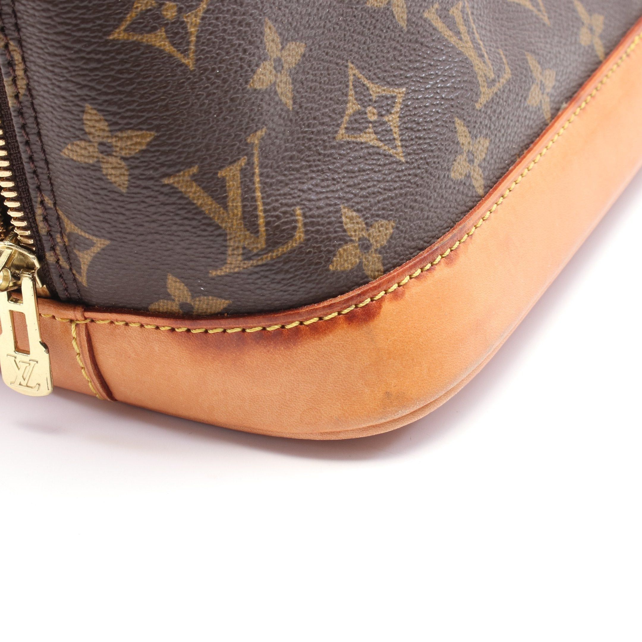 Louis Vuitton Louis Vuitton Alma Pm Monogram Handbag Leather Brown Size ONE SIZE - 10 Thumbnail