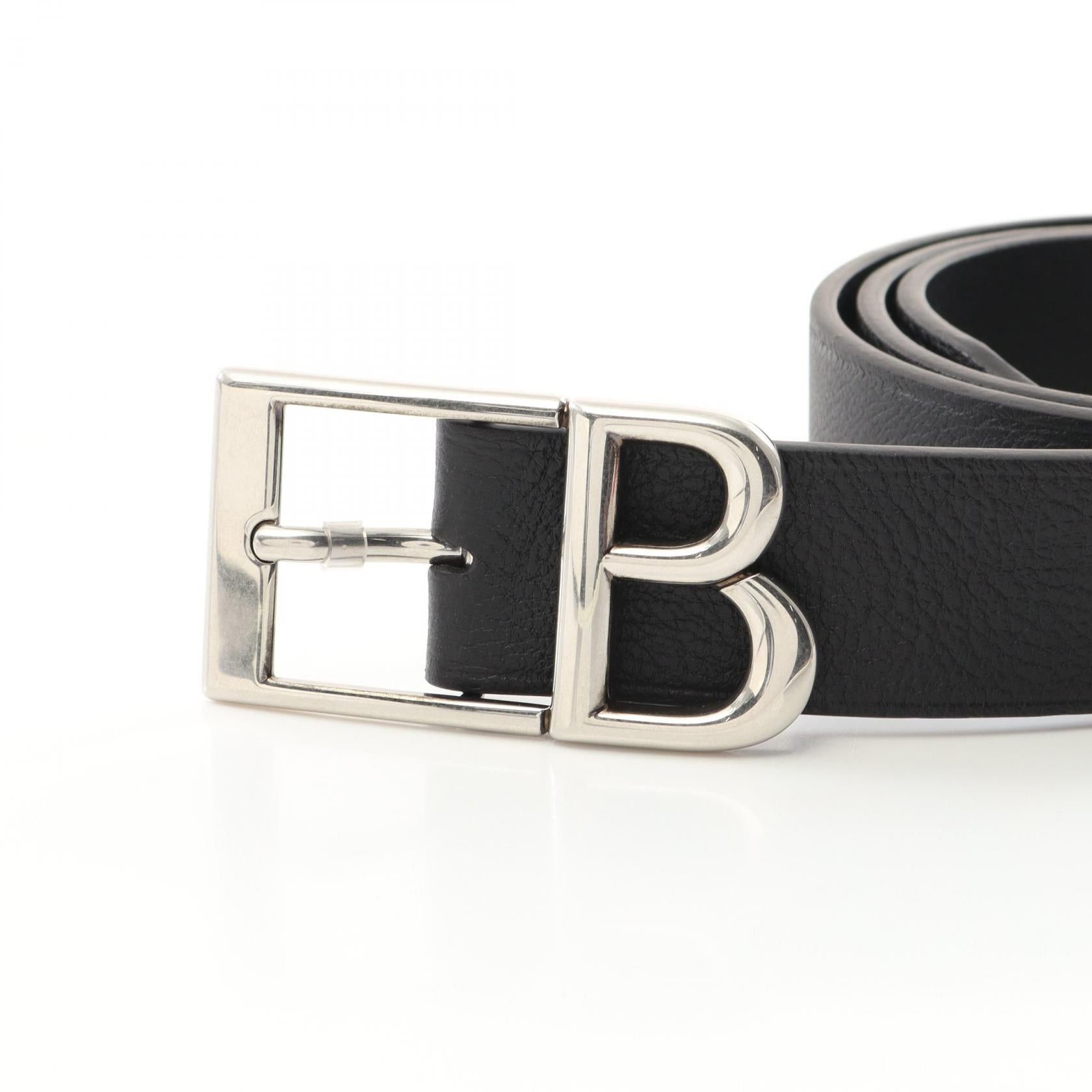 Balenciaga Balenciaga Classic B Belt Leather Black Size ONE SIZE - 2 Thumbnail