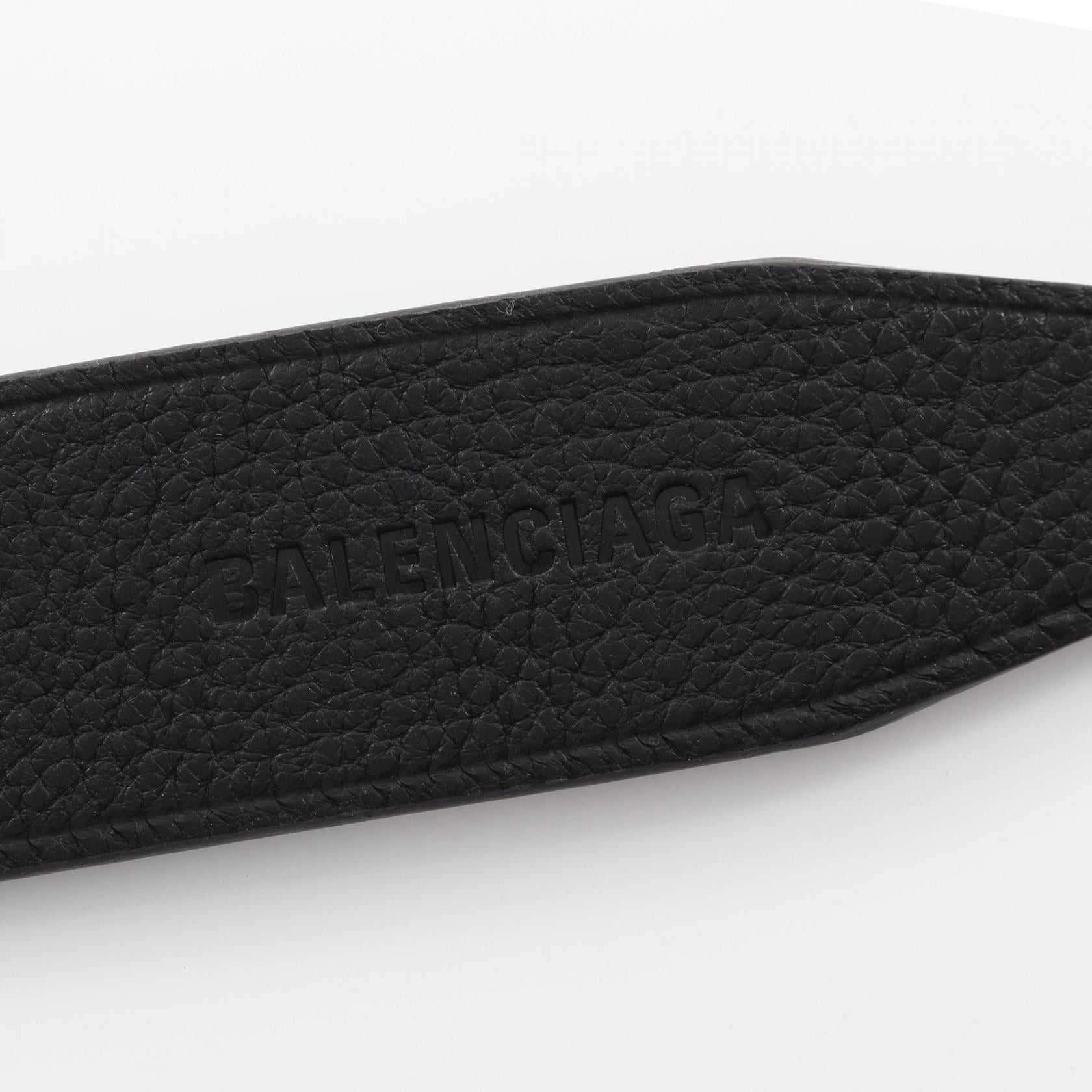 Balenciaga Balenciaga Classic B Belt Leather Black Size ONE SIZE - 8 Thumbnail